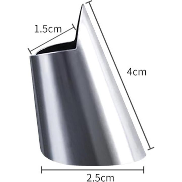 20 Protectores de Dedos de Acero Inoxidable Hemoton 4x2.5cm