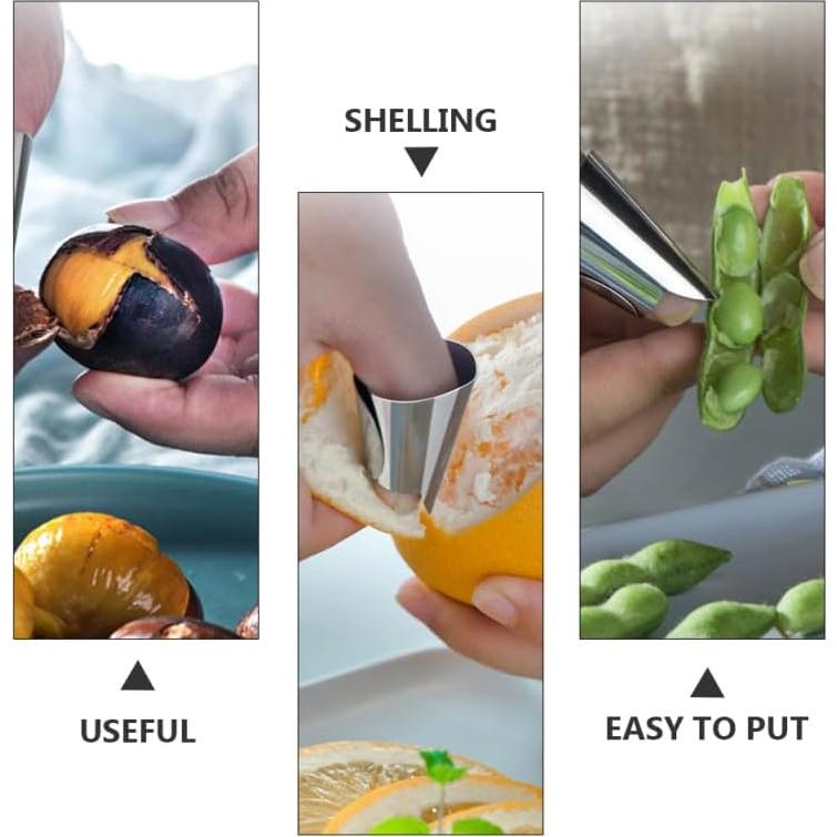 20 Protectores de Dedos de Acero Inoxidable Hemoton 4x2.5cm