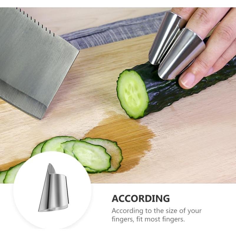 20 Protectores de Dedos de Acero Inoxidable Hemoton 4x2.5cm