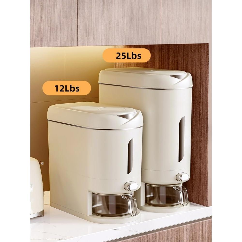Dispensador de Arroz Hermético ChengHe 5.44 kg con Taza Medidora