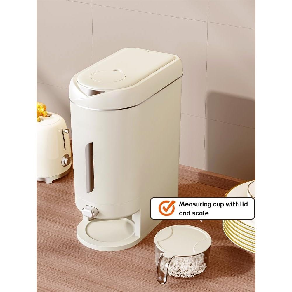 Dispensador de Arroz Hermético ChengHe 5.44 kg con Taza Medidora