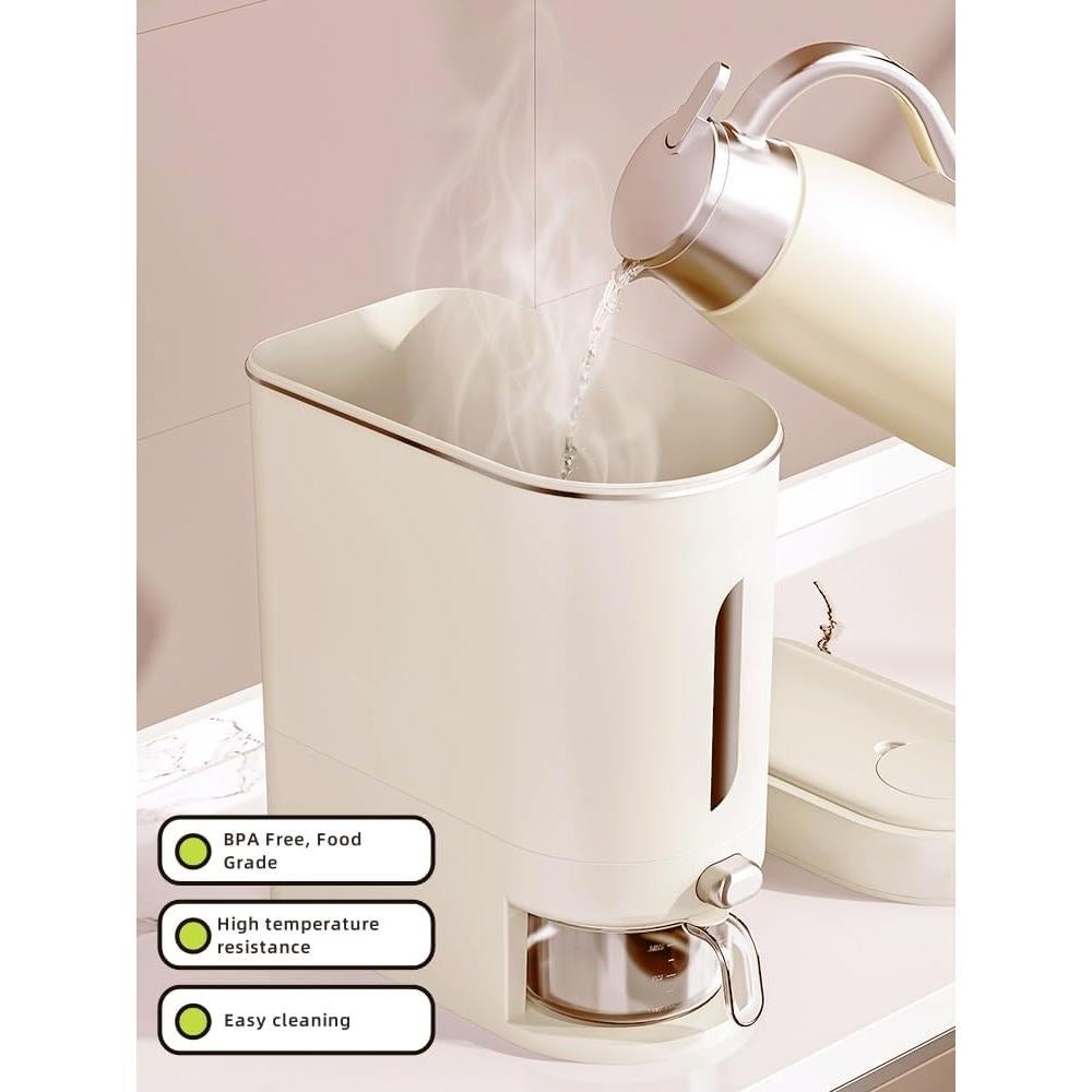 Dispensador de Arroz Hermético ChengHe 5.44 kg con Taza Medidora