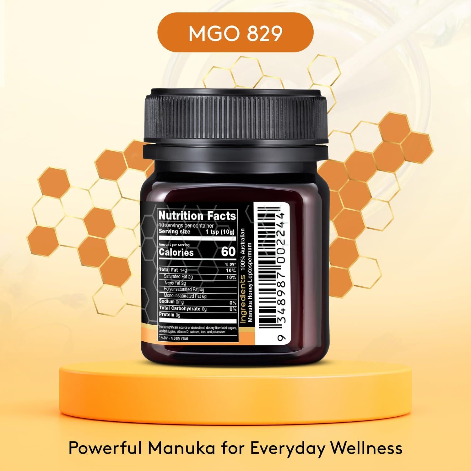 Miel Cruda Manuka Nature's Gold MGO 829+ 100g Pura y Rastreable