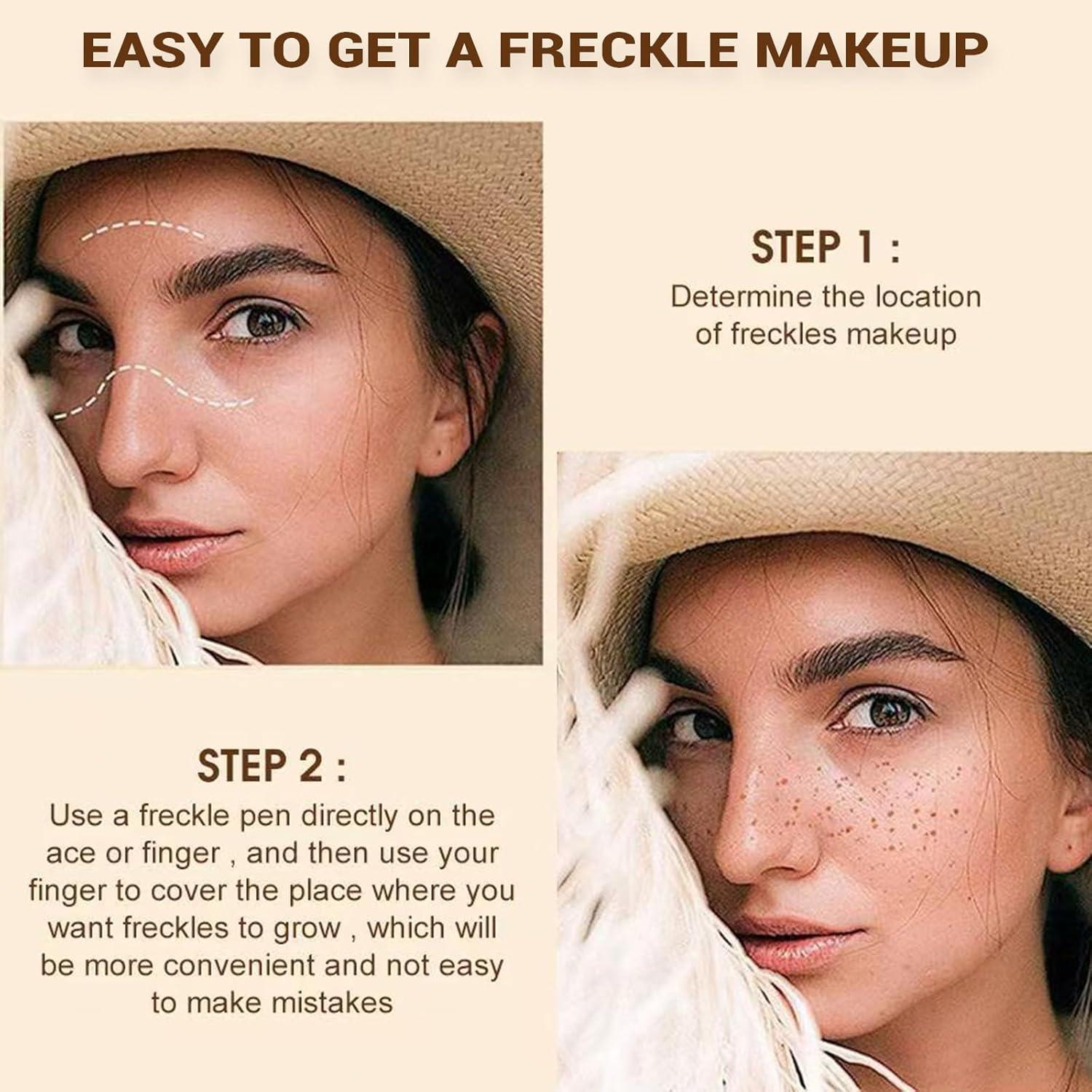 Bolígrafo de Pecas CLLFUU - 4 Tonos Naturales Resistente al Agua