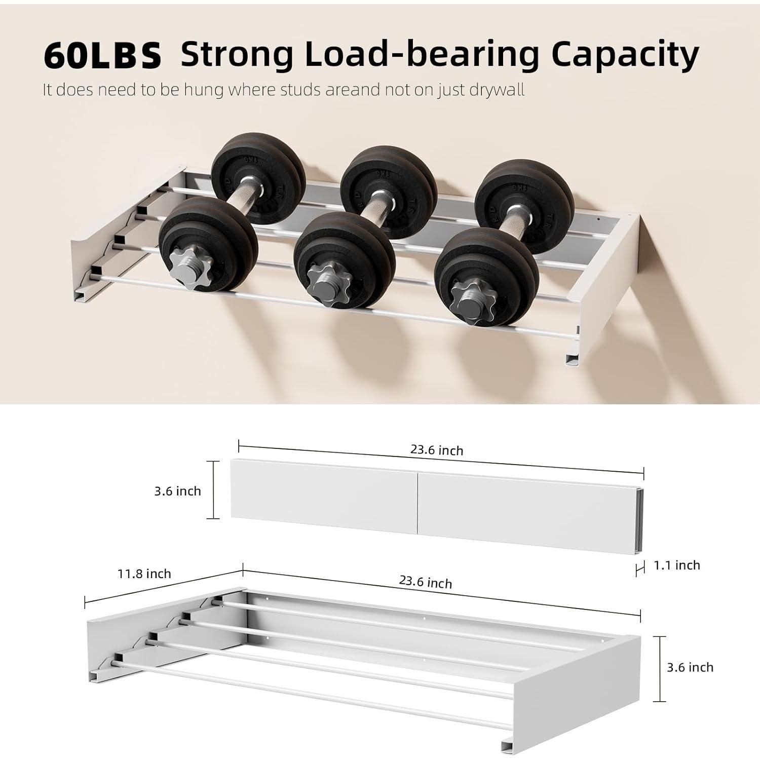 Estante de Secado de Ropa Plegable ZMBESUP 61 cm Blanco