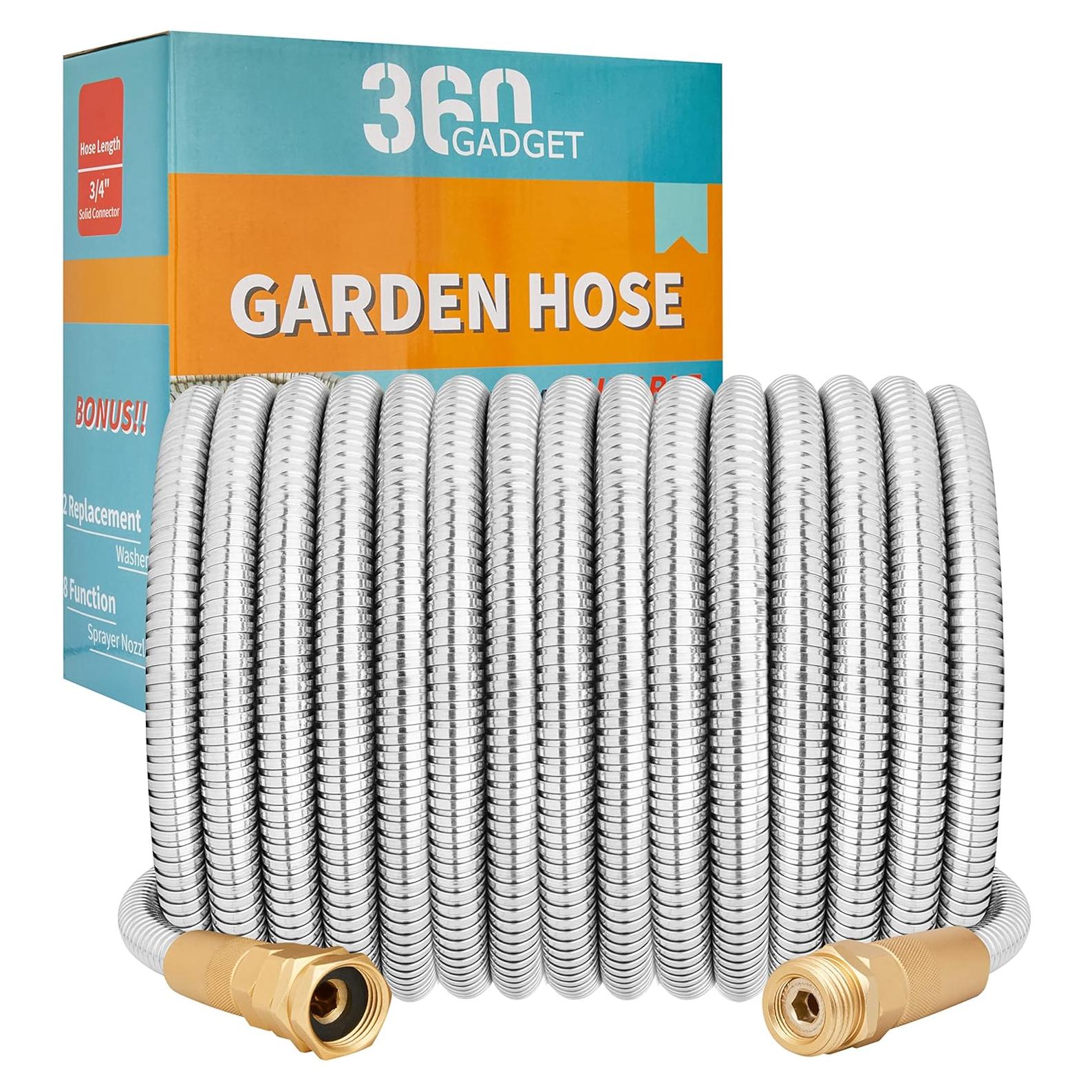 Manguera de Jardín 360Gadget 0.91m Acero Inoxidable Flexible
