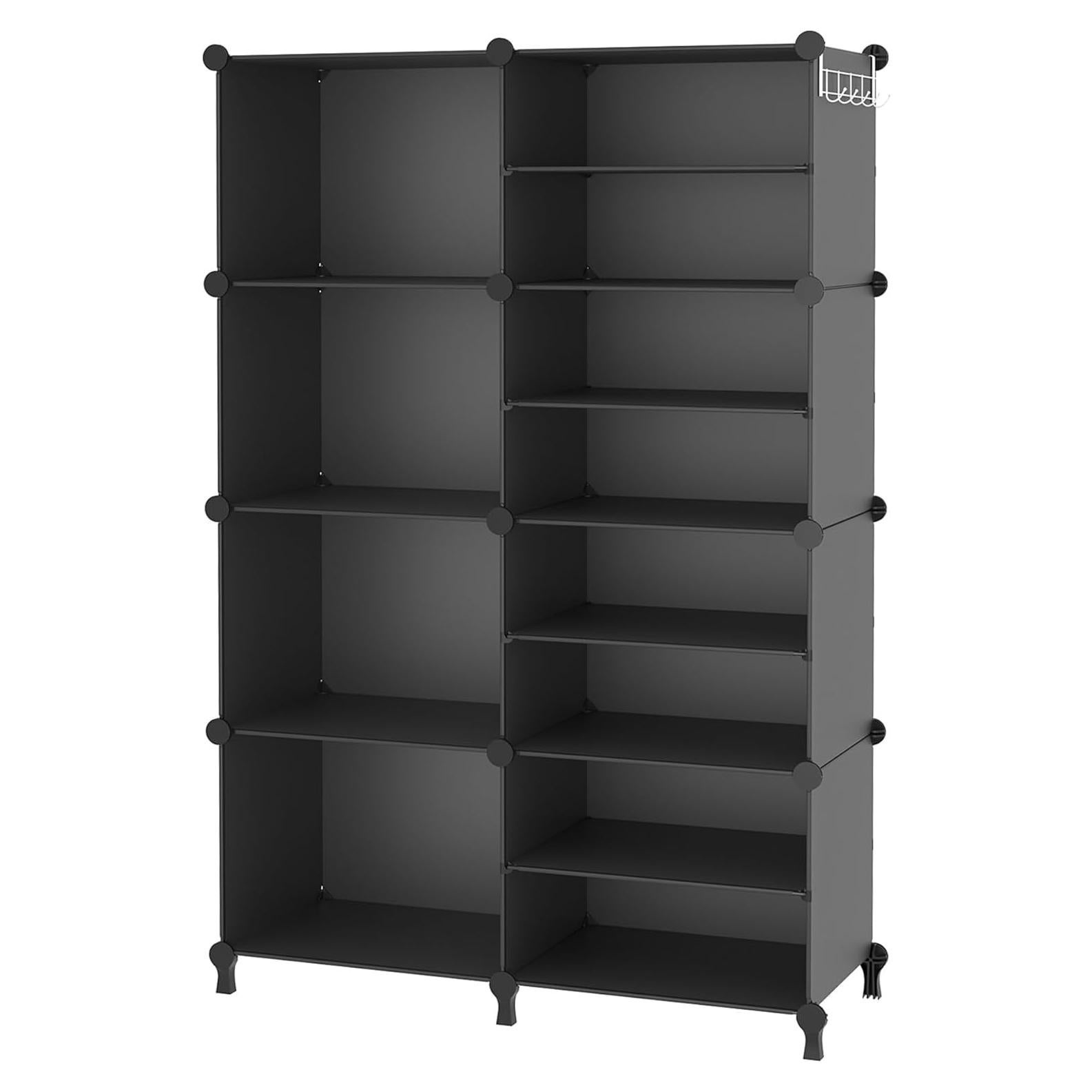 Organizador de Closet AWTATOS, 8 Cubos de Almacenamiento Negro
