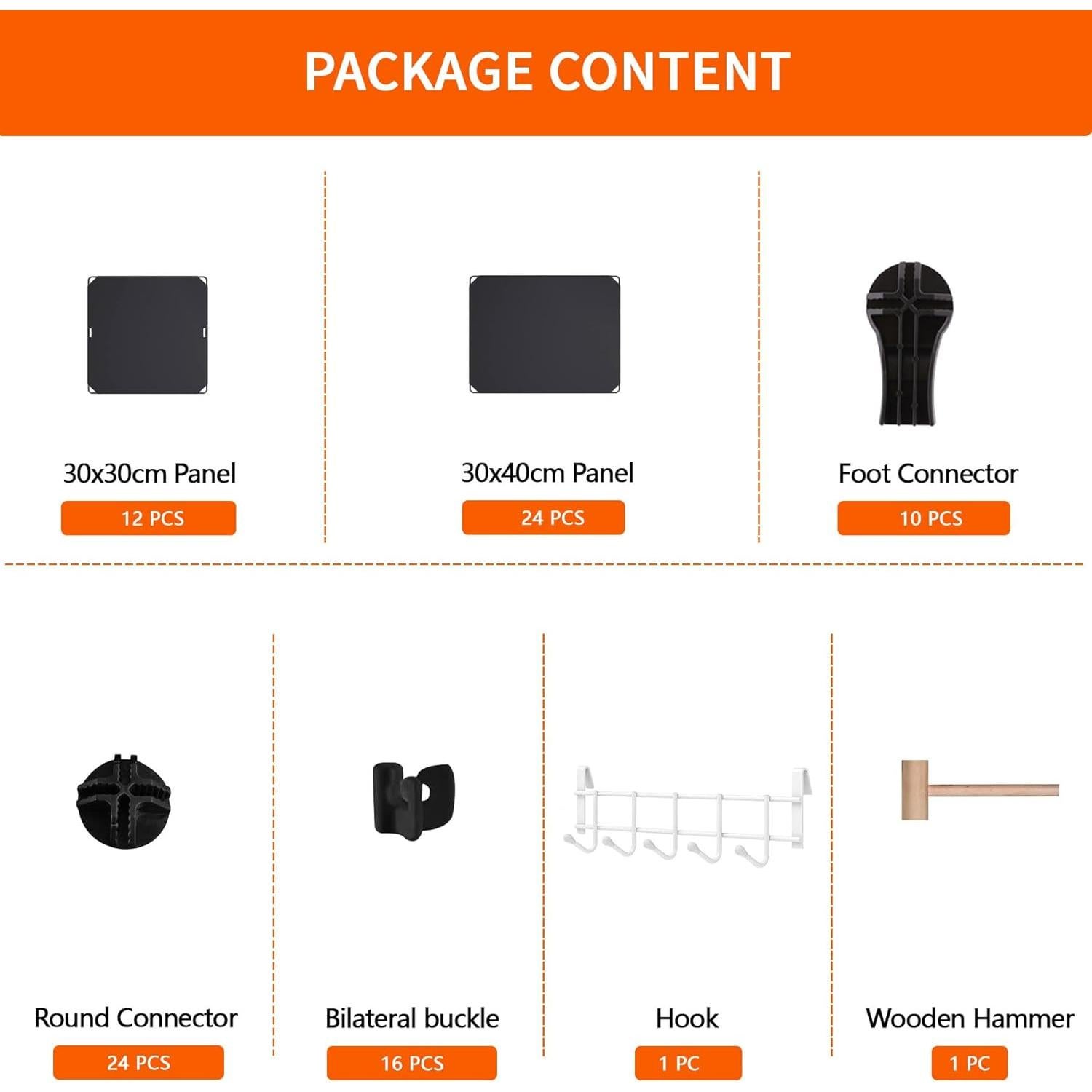 Organizador de Closet AWTATOS, 8 Cubos de Almacenamiento Negro