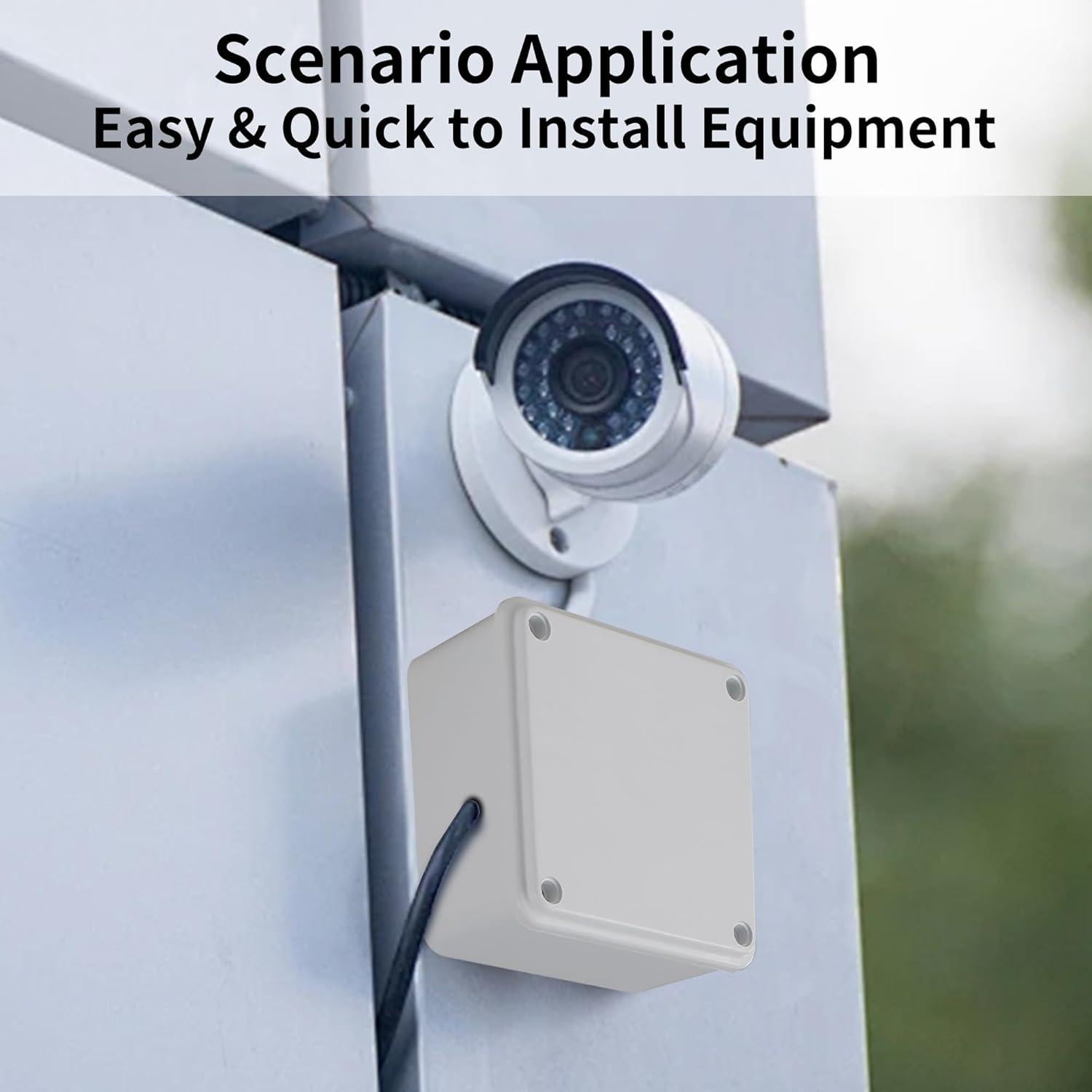 Paquete de 6 cajas de PVC IP65 para conexión eléctrica 10.16x10.16x7.62 cm