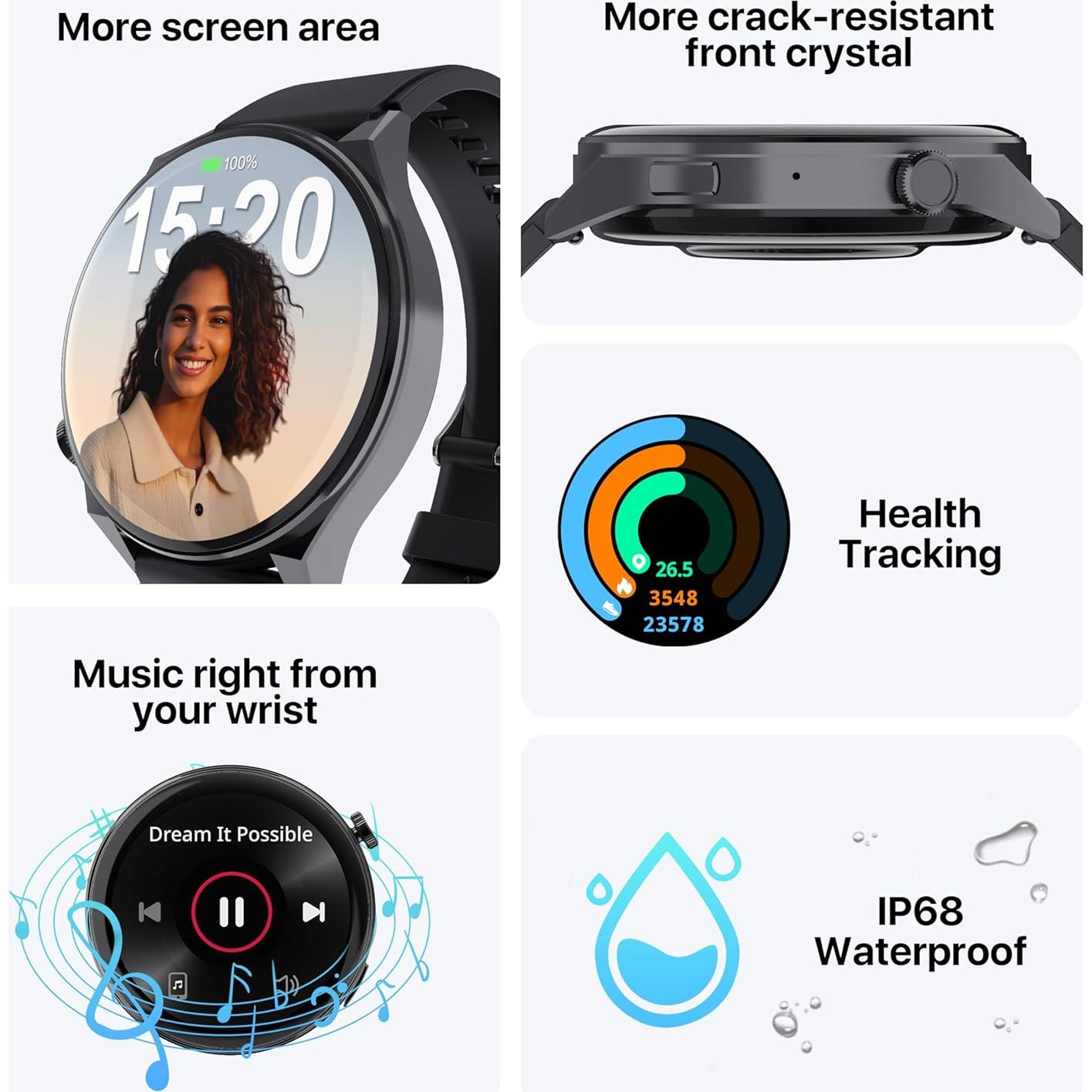 Reloj Inteligente Merryking MK70 con Traductor AI y Monitor de Salud