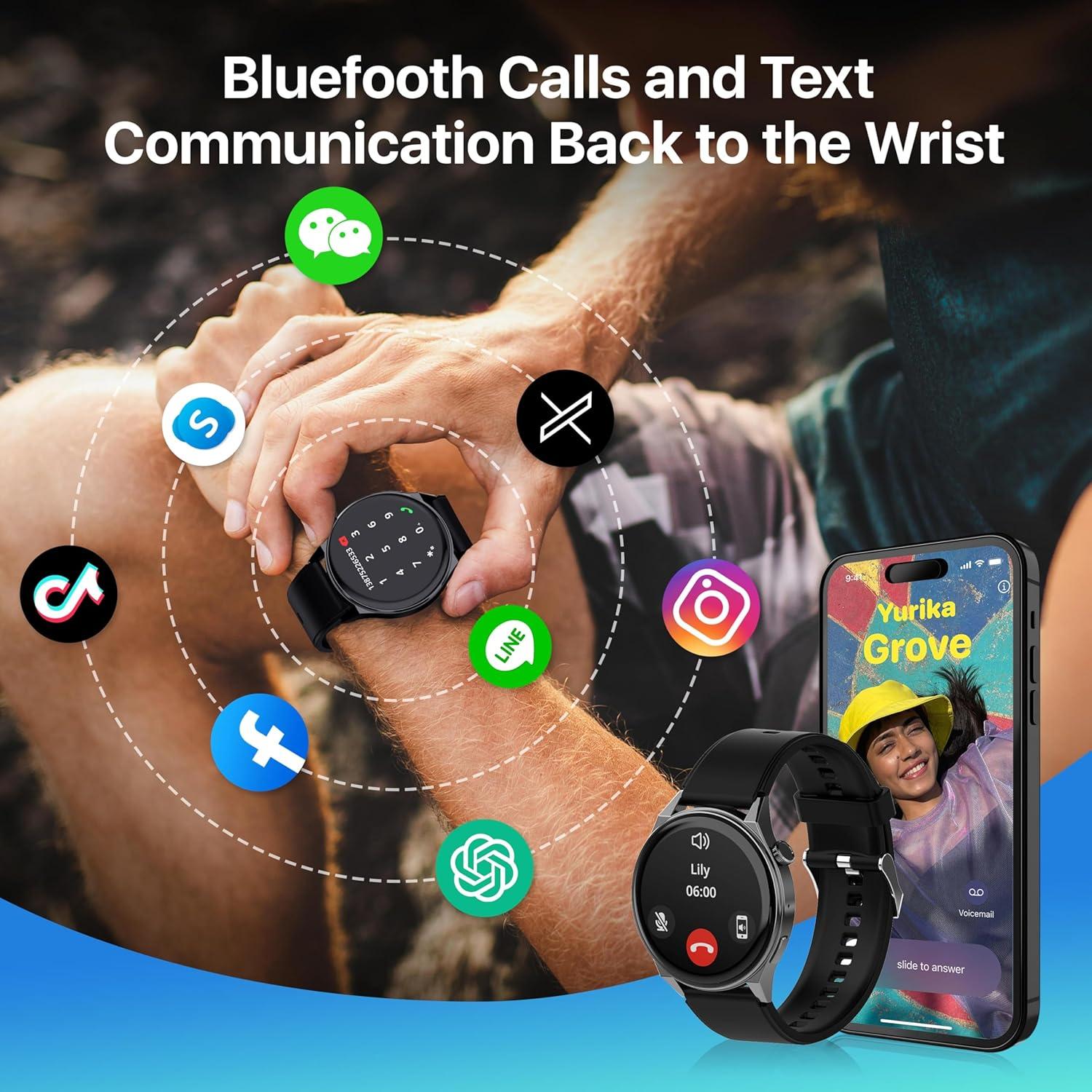 Reloj Inteligente Merryking MK70 con Traductor AI y Monitor de Salud