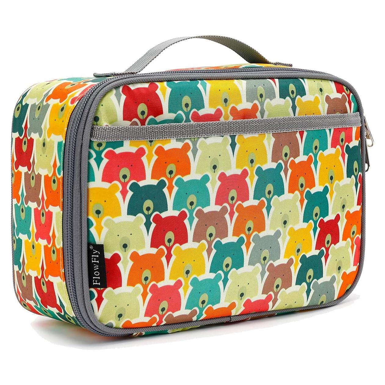 Bolsa de Almuerzo FlowFly Aislada para Niños Oso 26.9x19.6cm