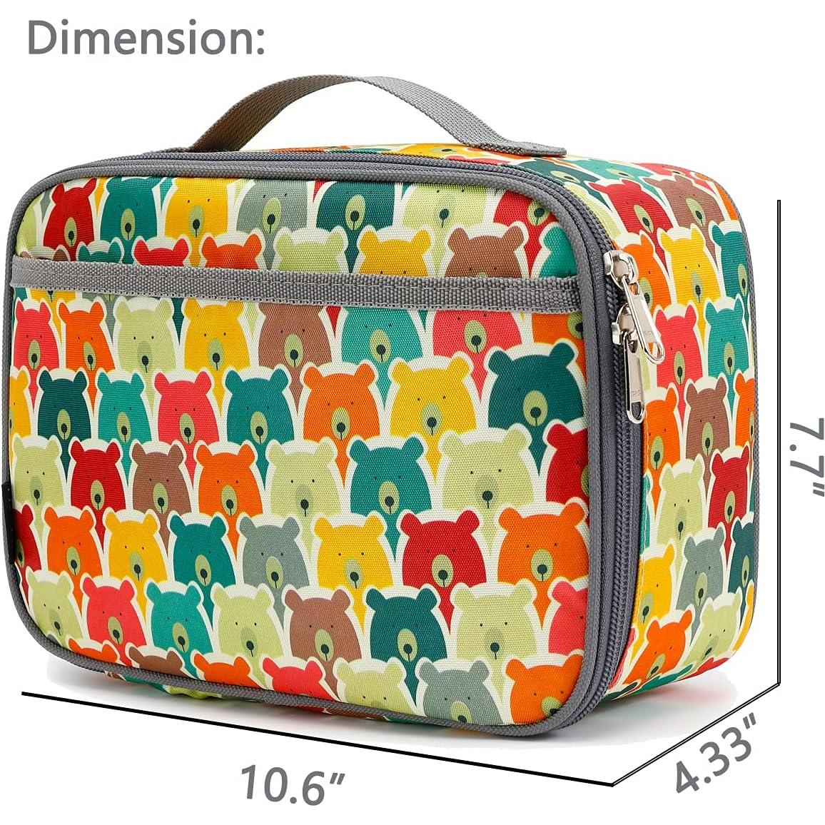 Bolsa de Almuerzo FlowFly Aislada para Niños Oso 26.9x19.6cm