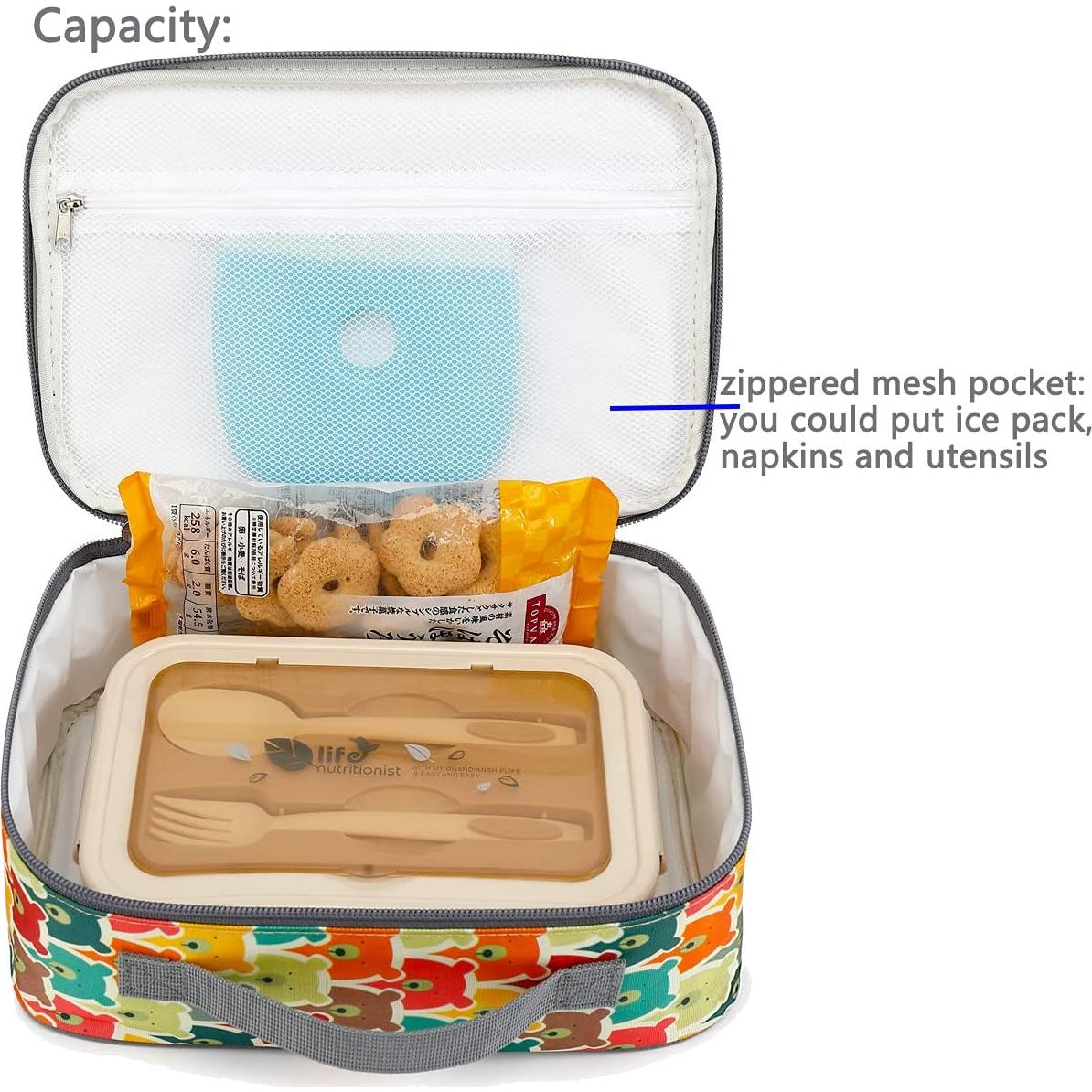 Bolsa de Almuerzo FlowFly Aislada para Niños Oso 26.9x19.6cm