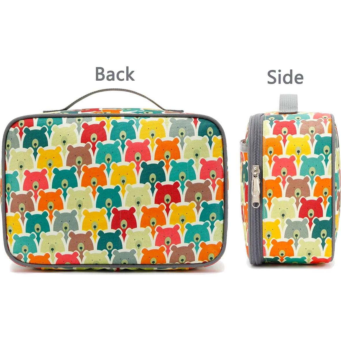 Bolsa de Almuerzo FlowFly Aislada para Niños Oso 26.9x19.6cm