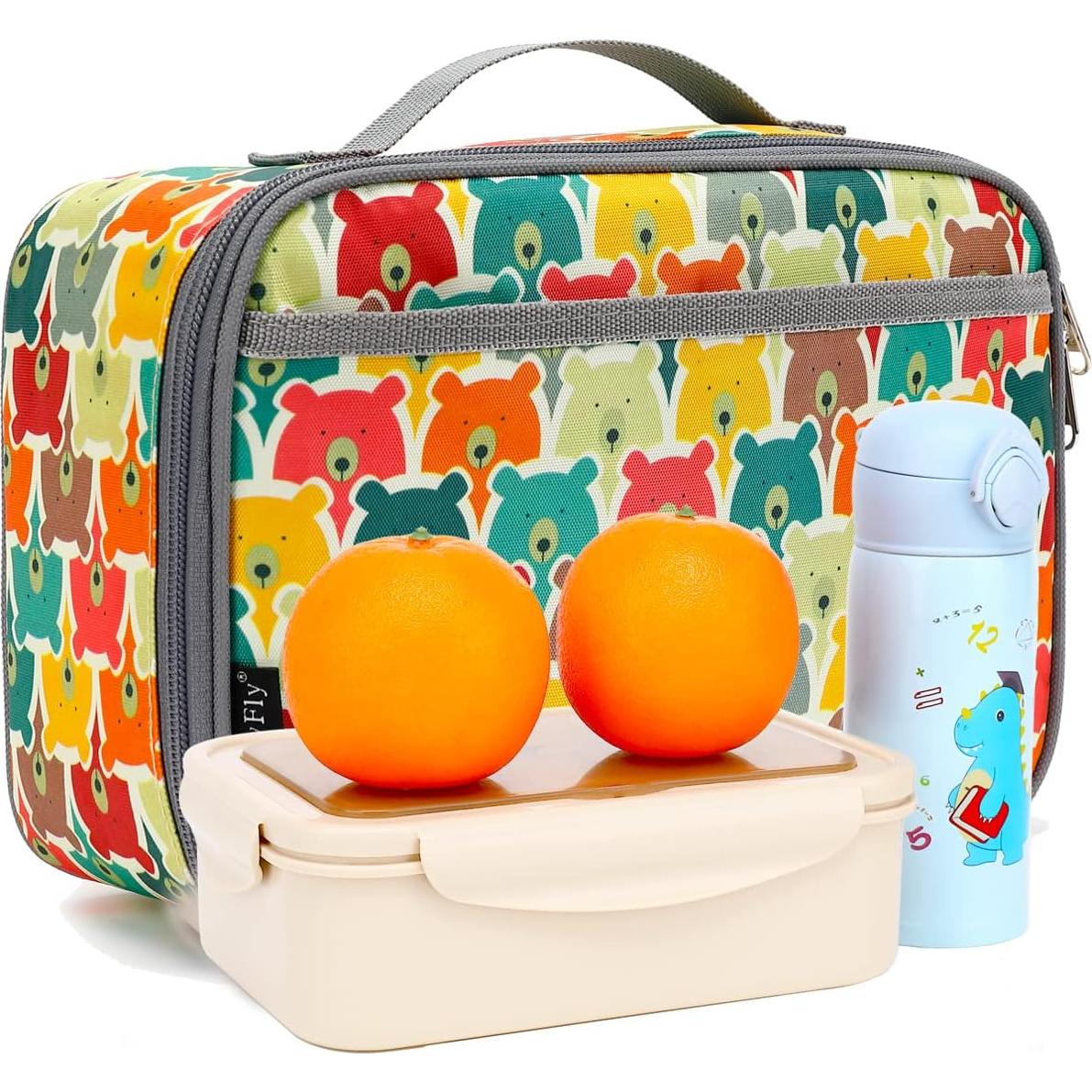 Bolsa de Almuerzo FlowFly Aislada para Niños Oso 26.9x19.6cm