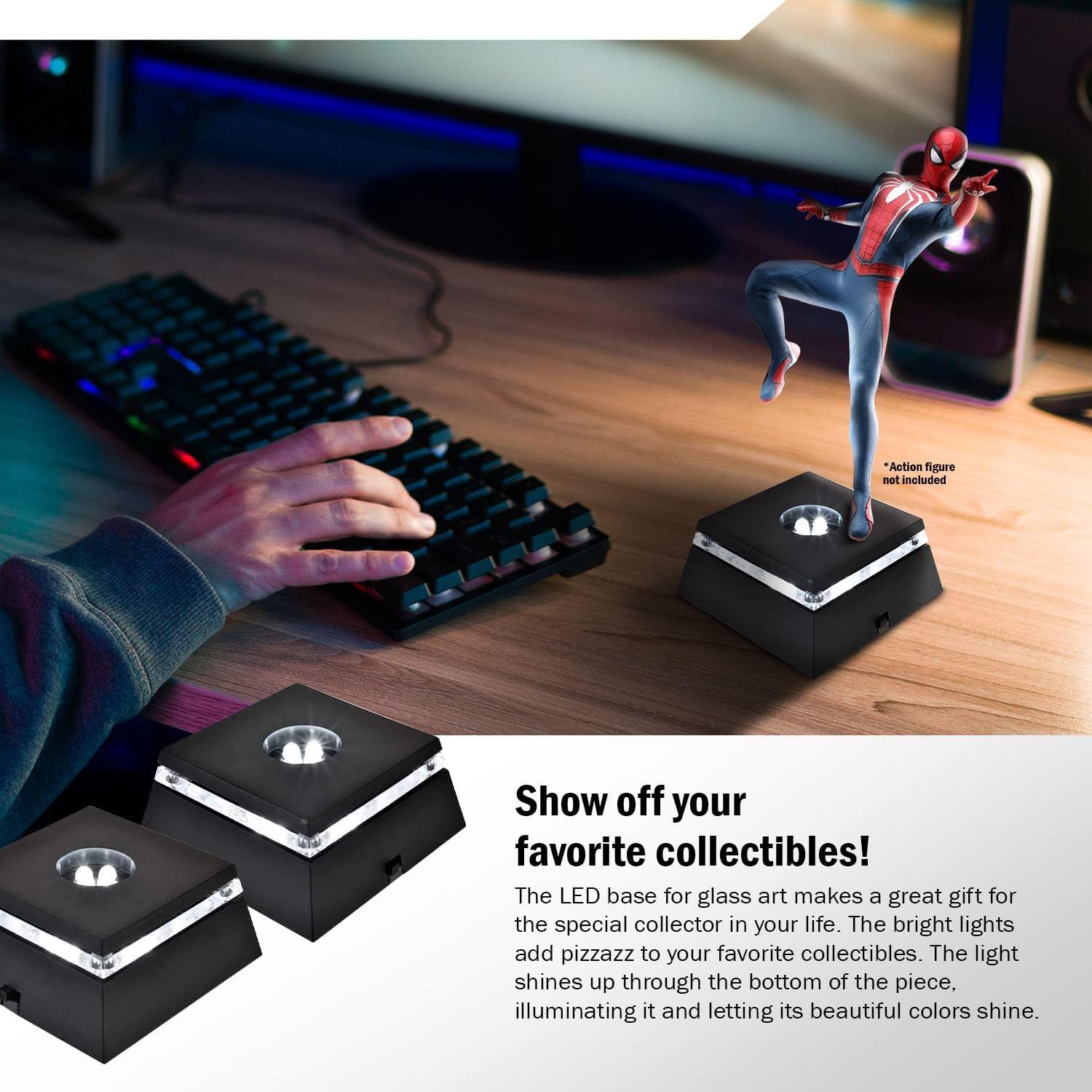 Base de Exhibición LED Asente - Paquete de 2 Luces Blancas 6.35cm