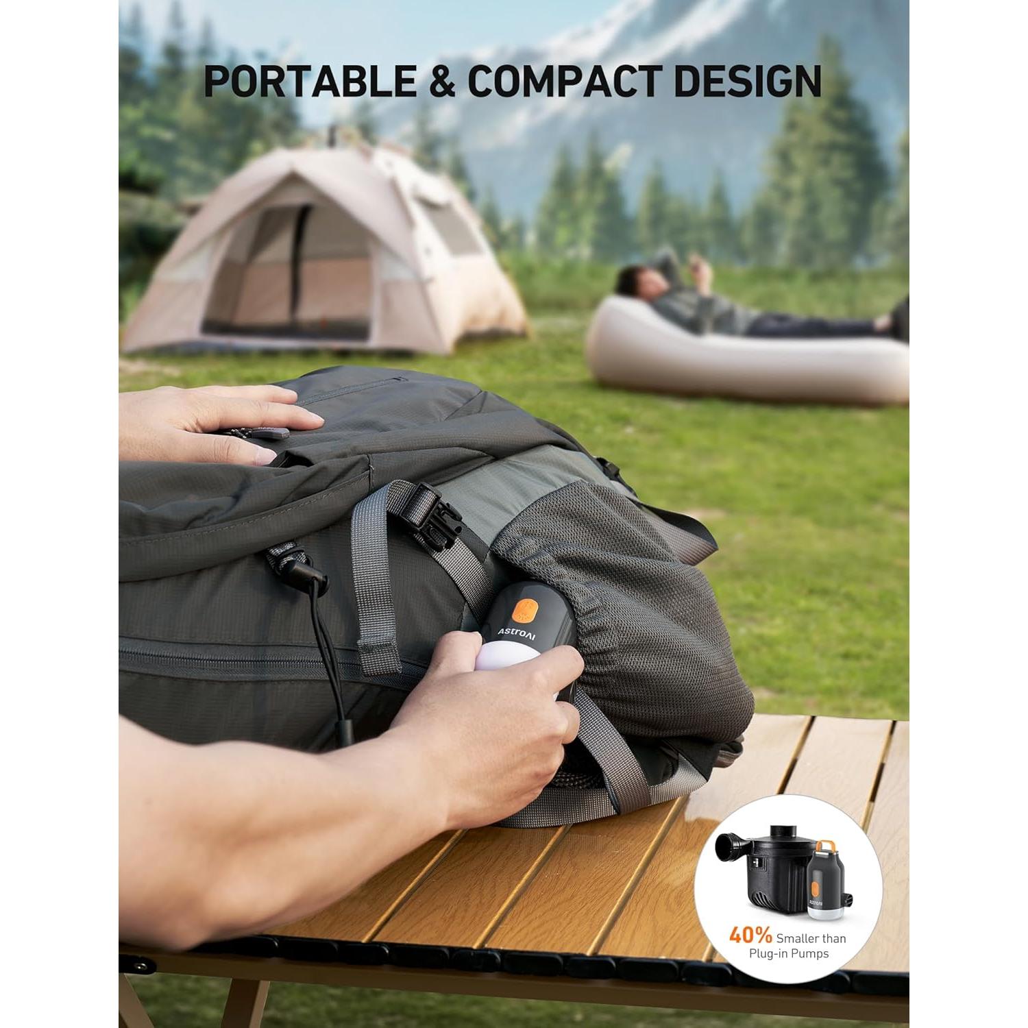 Bomba de Aire Mini AstroAI BC3MINI2 3000mAh Inflar y Desinflar