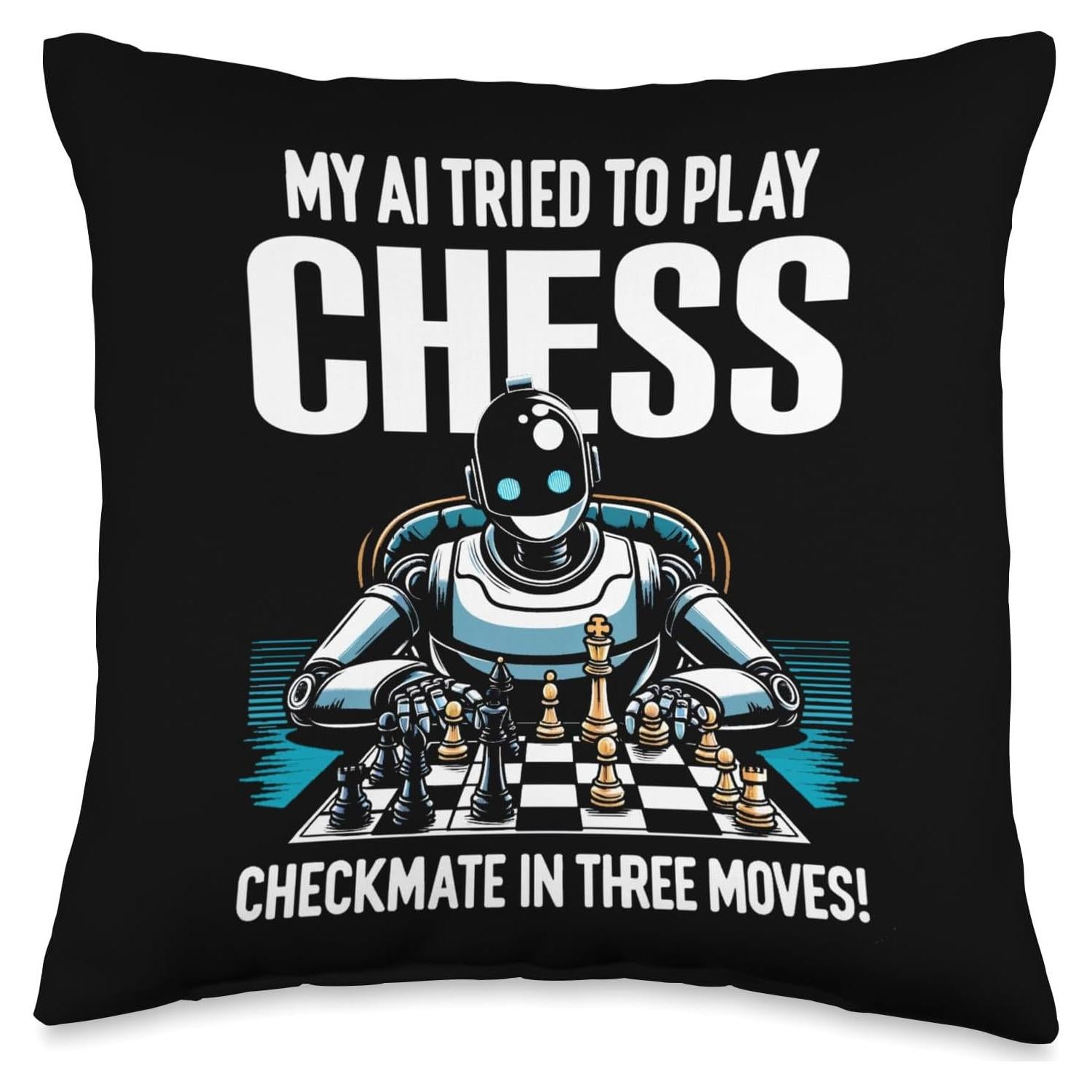 Cojín Divertido Humor Tech Creations Robot Ajedrez 40x40 cm
