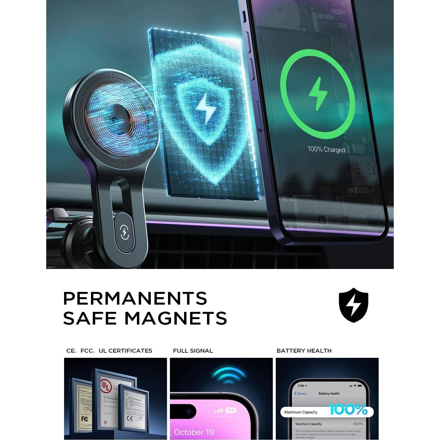 Soporte Cargador Inalámbrico MagSafe LISEN para iPhone 17 Pro Max