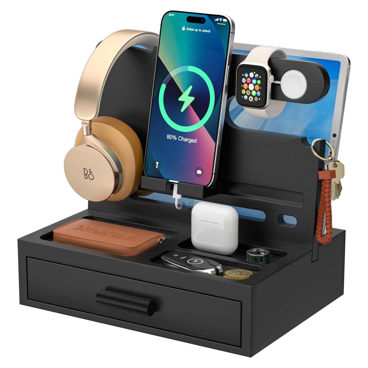 Organizador de Mesita de Noche Sephyroth de Bambú Negro