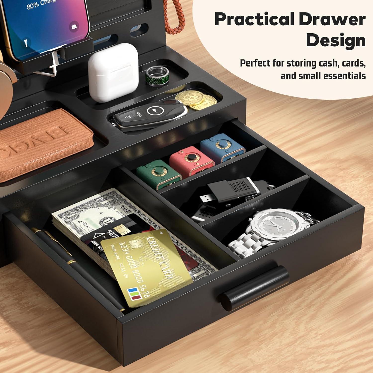 Organizador de Mesita de Noche Sephyroth de Bambú Negro