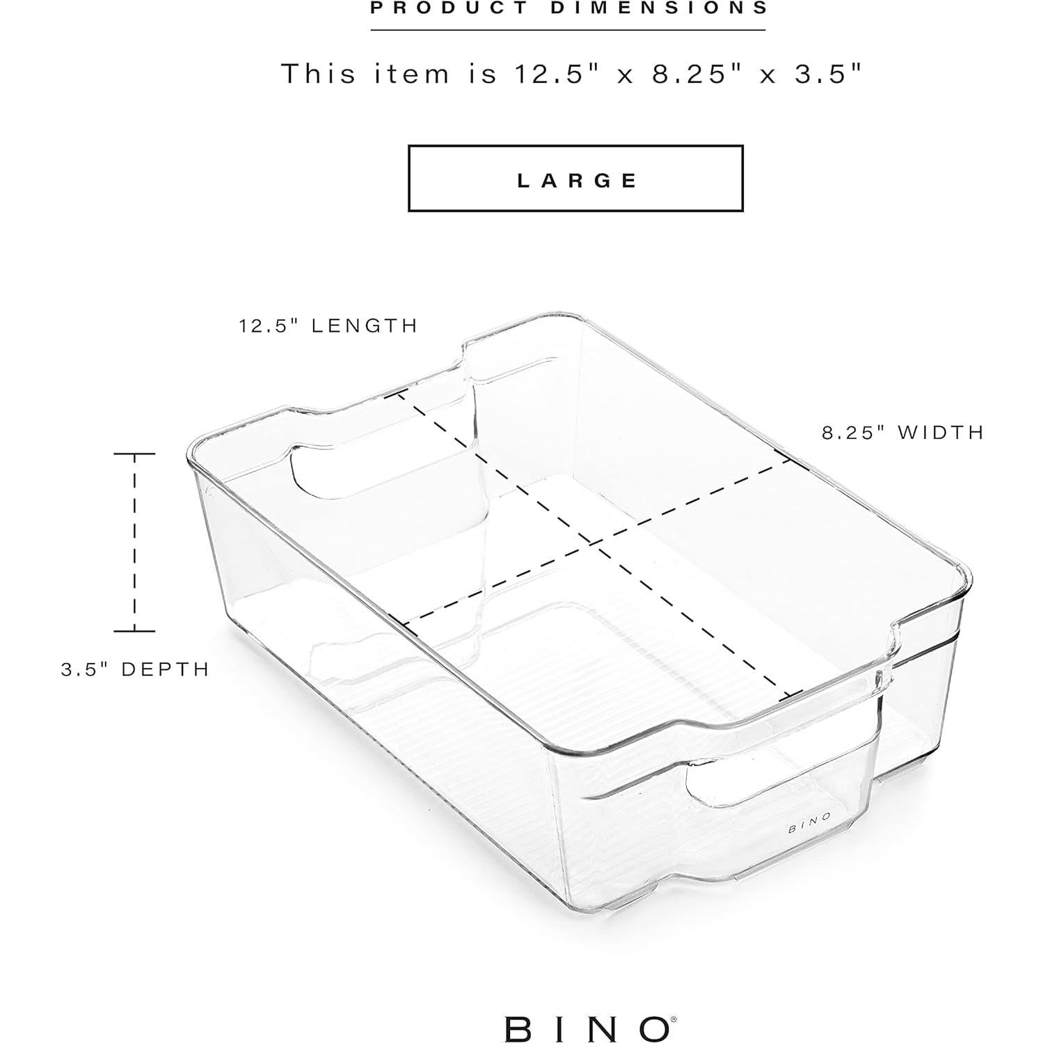 Contenedores de Almacenamiento Apilables BINO 4 Piezas 31.75x20.96 cm
