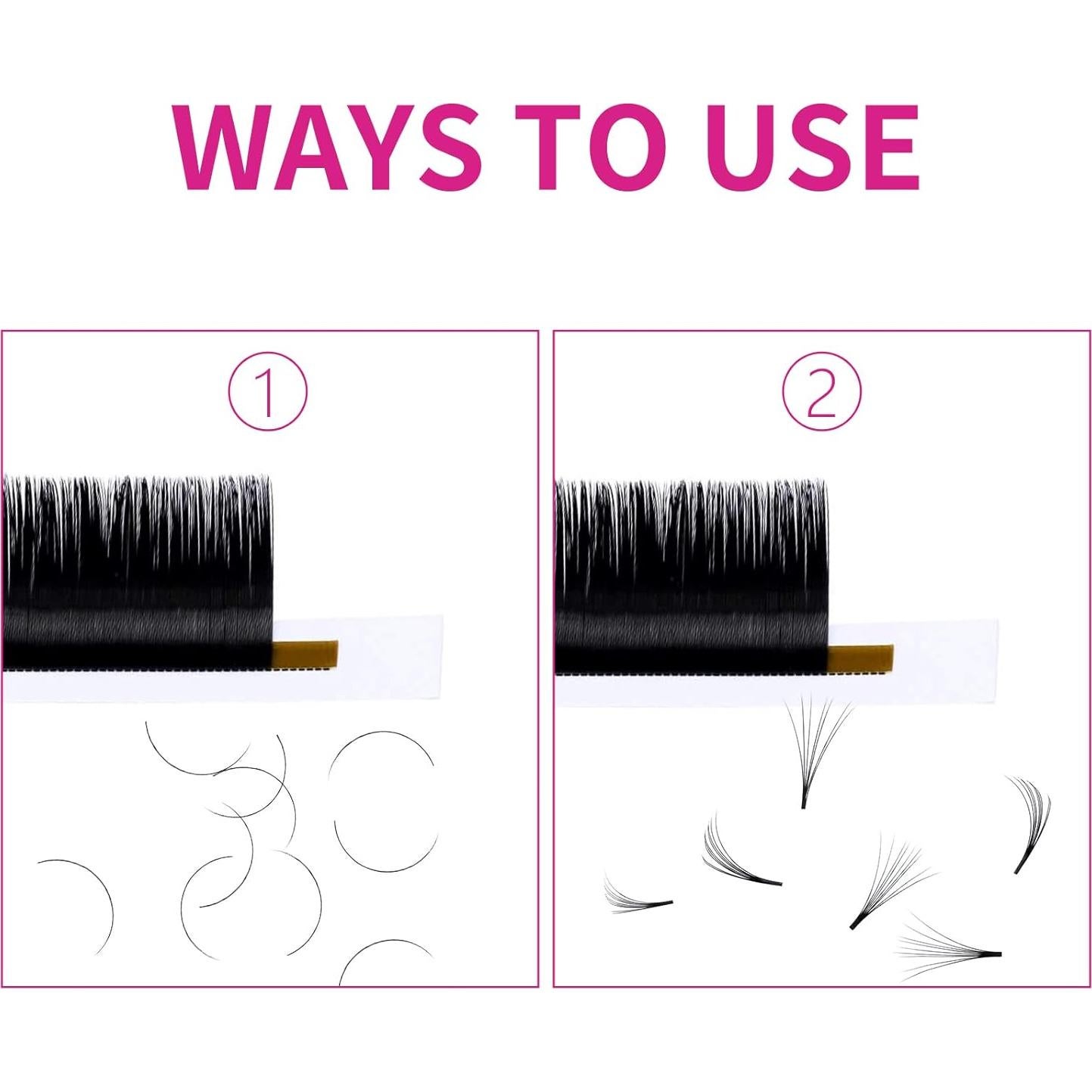 Extensiones de Pestañas FADLASH 0.05 B Curl 8-14mm Seda Premium