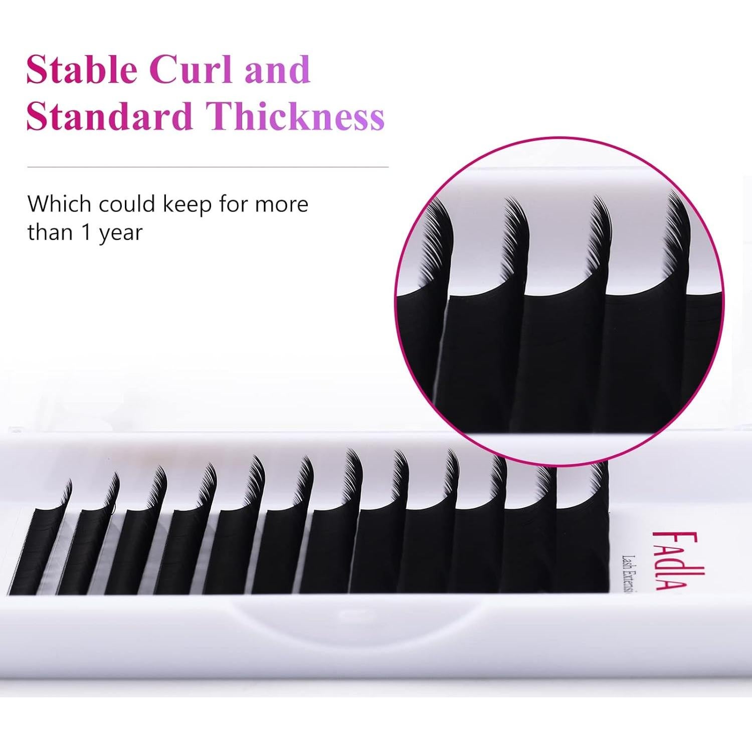 Extensiones de Pestañas FADLASH 0.05 B Curl 8-14mm Seda Premium