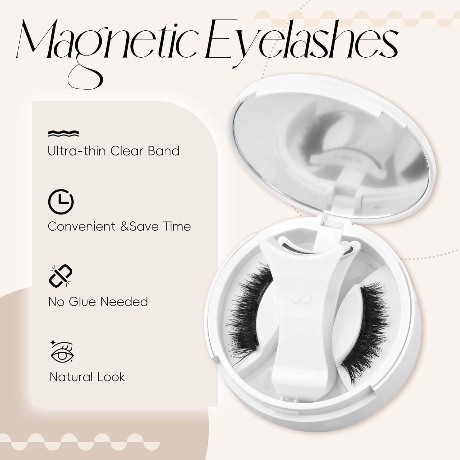 Pestañas Magnéticas FADLASH C16-GD Reutilizables Naturales