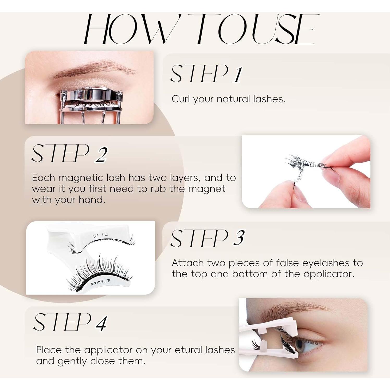 Pestañas Magnéticas FADLASH C16-GD Reutilizables Naturales