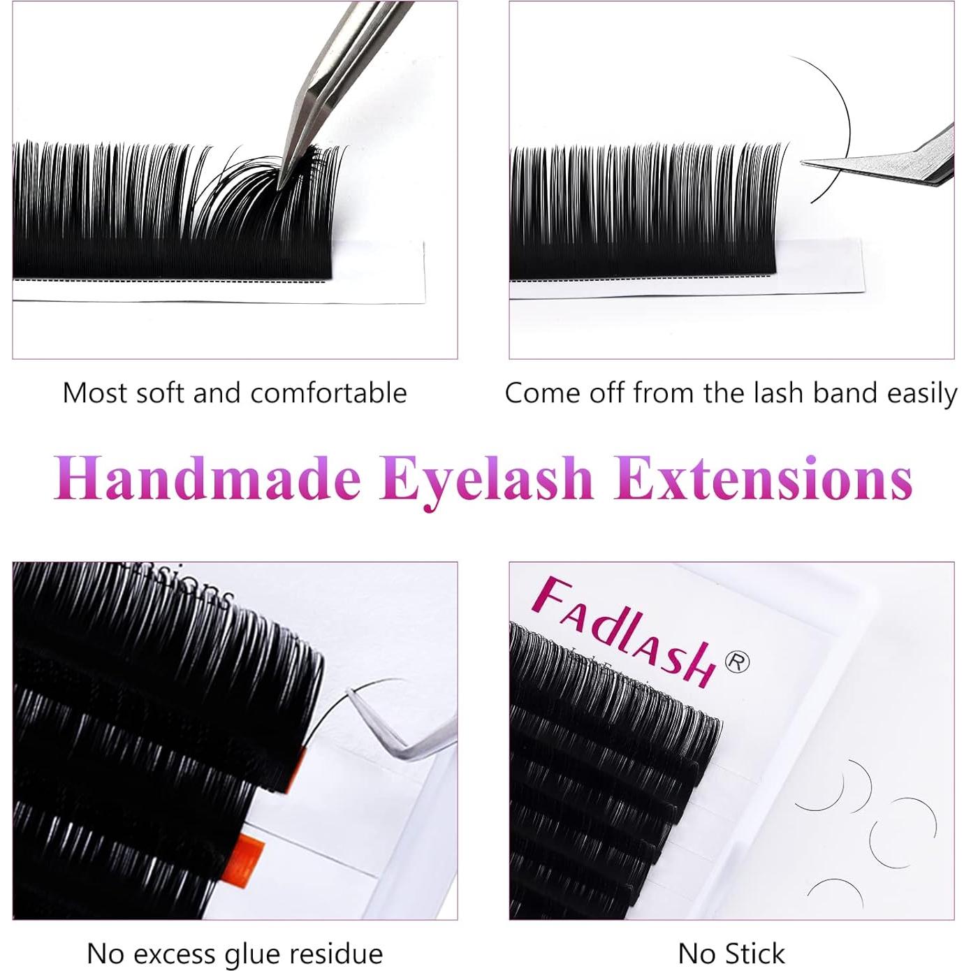 Extensiones de Pestañas FADLASH 0.05-B 8-14mm Seda Premium