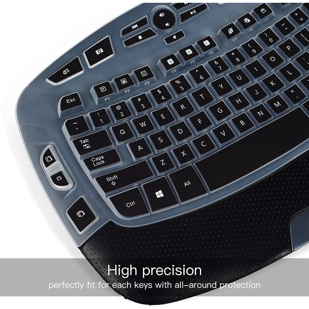 Cubierta de Teclado Inalámbrico Logitech K350 MK550 MK570 - Silicona Negra