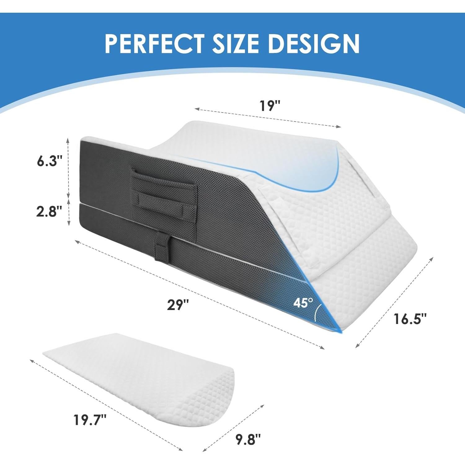 Cojín Elevador de Piernas Ajustable Kehangte 73.7x42.0 cm