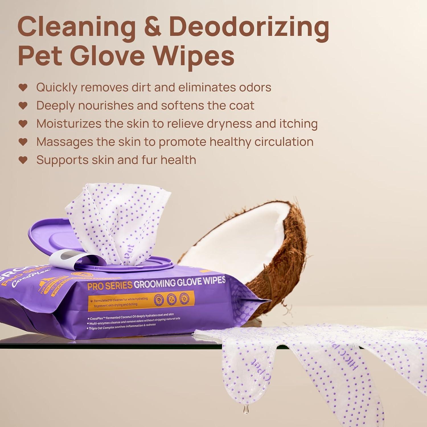 Toallitas de Baño para Perros HICC 20 Pcs Fragancia Coco