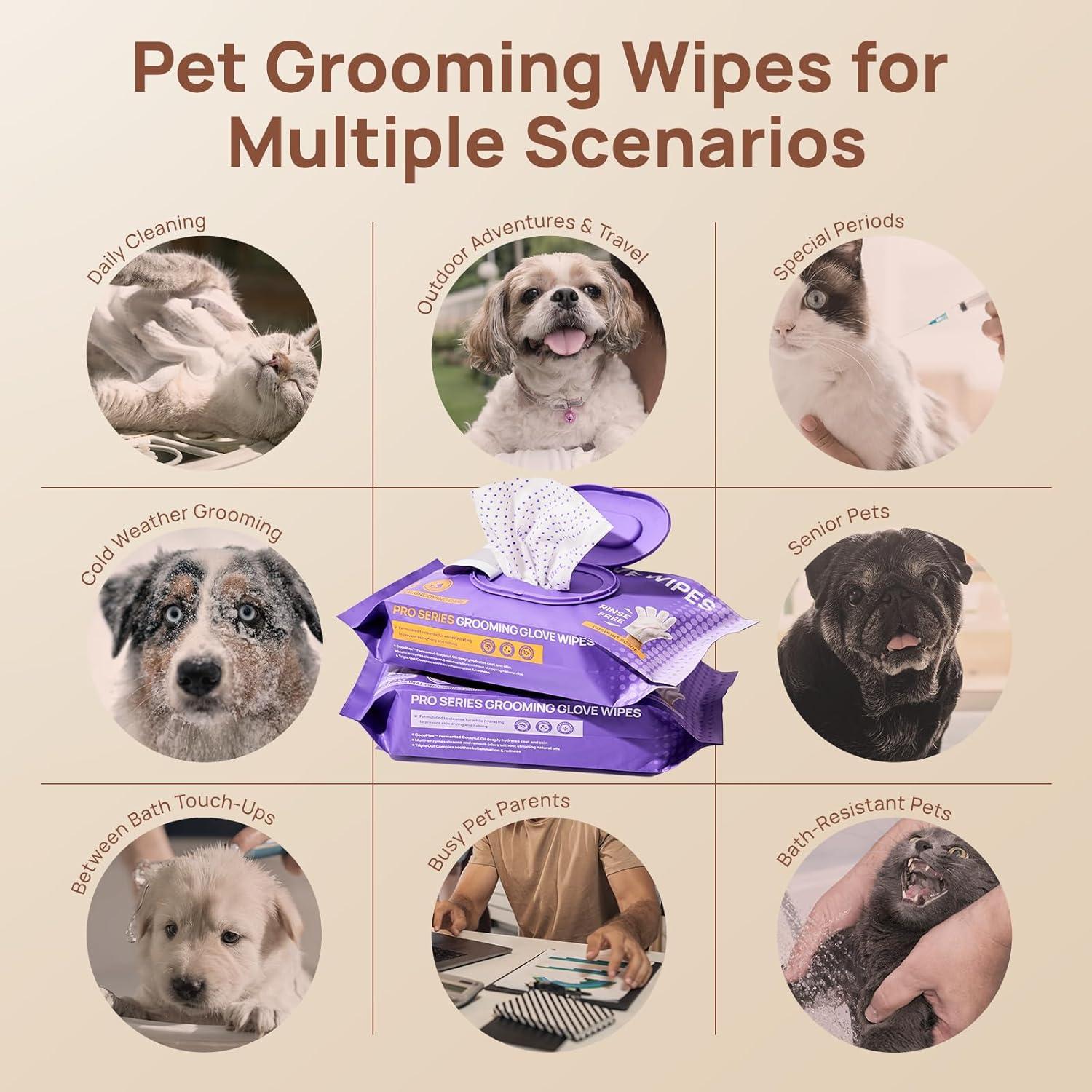 Toallitas de Baño para Perros HICC 20 Pcs Fragancia Coco