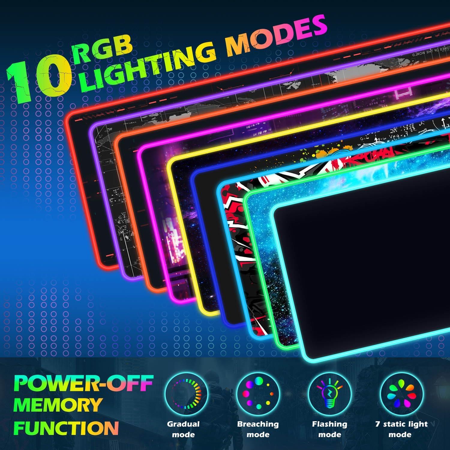 Alfombrilla de Ratón Gaming Inalámbrica ToLuLu RGB 800x300mm