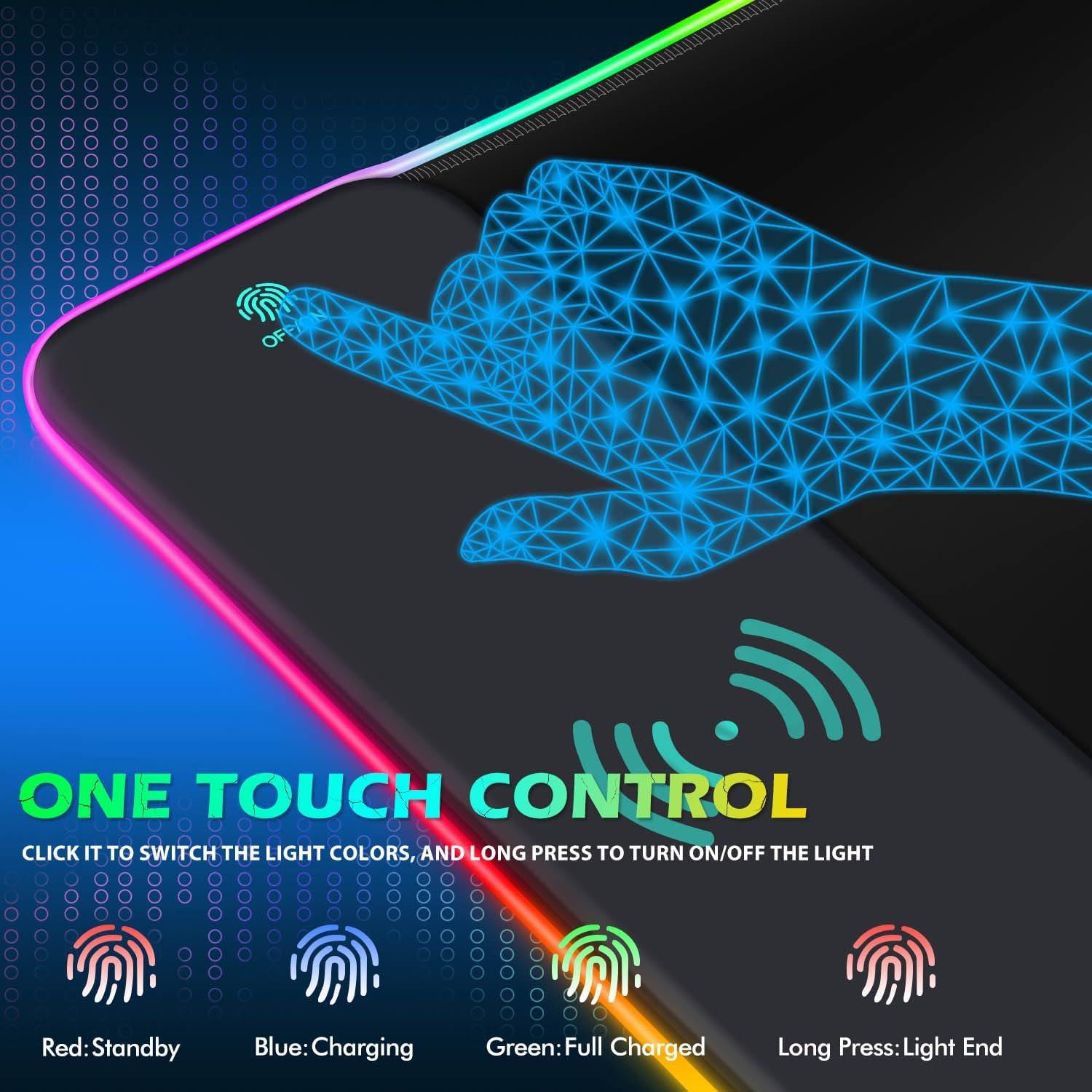 Alfombrilla de Ratón Gaming Inalámbrica ToLuLu RGB 800x300mm