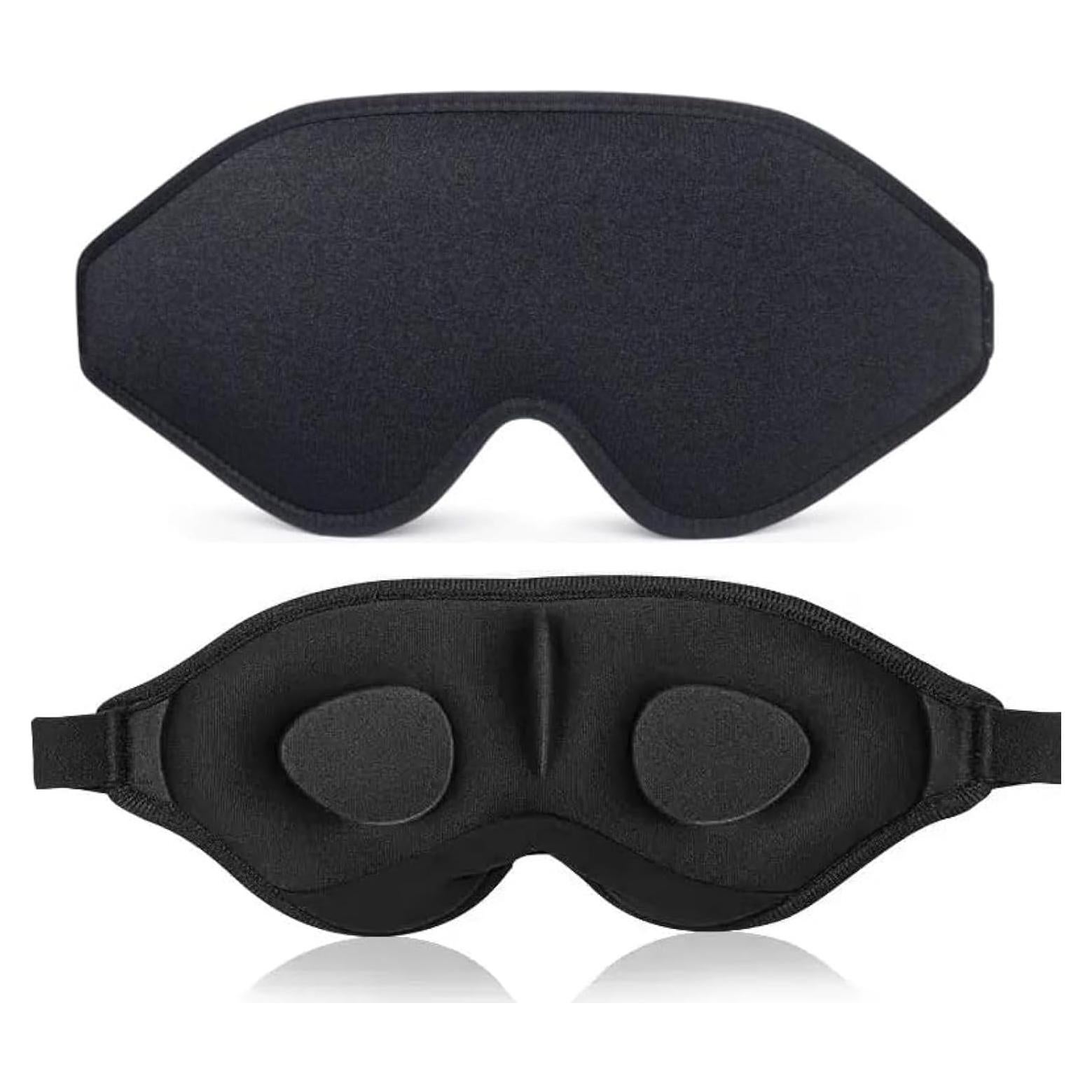 Máscara para dormir 3D Enegg, espuma viscoelástica, negra