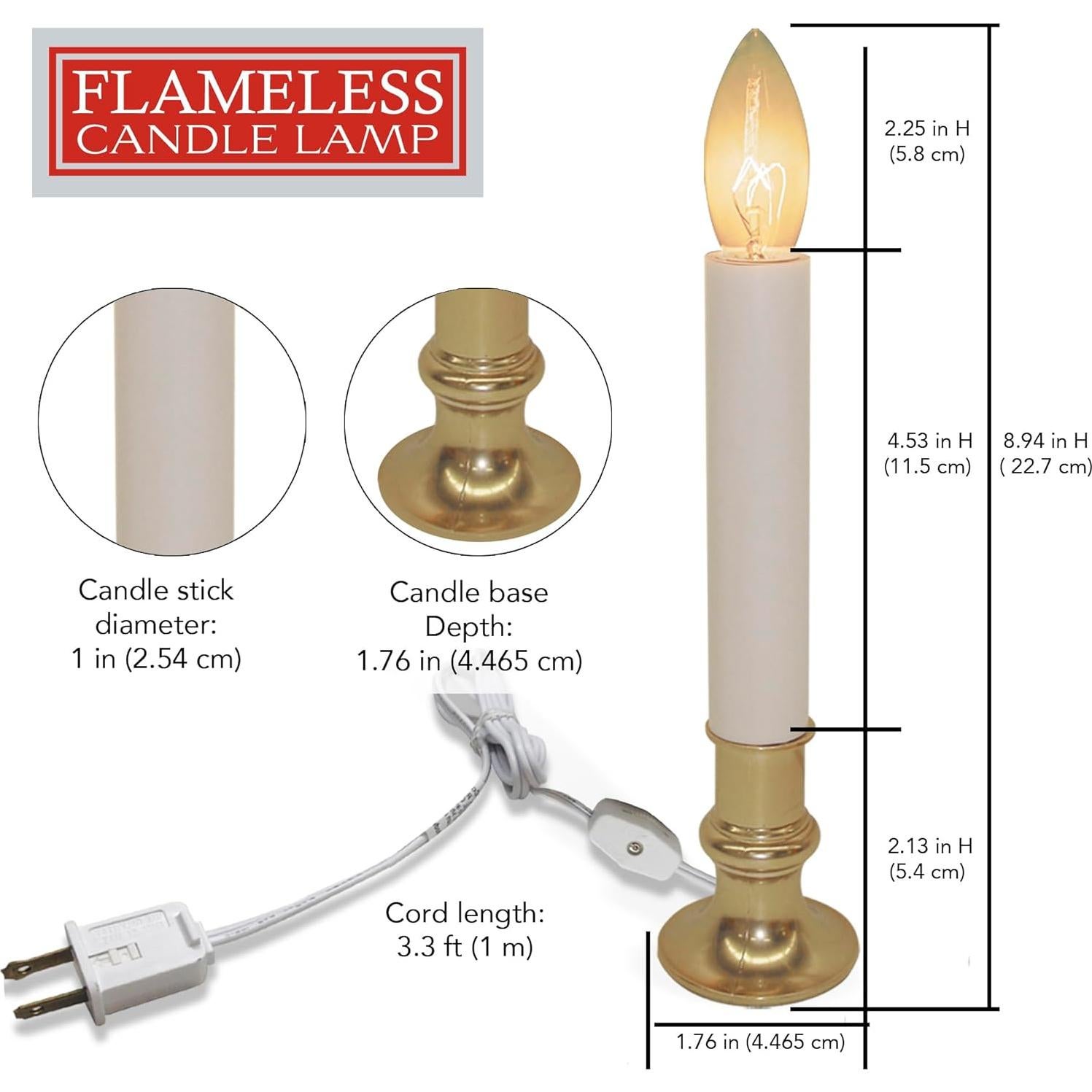 Lámpara de Ventana Eléctrica Brite Star 25.4 cm Luz de Vela