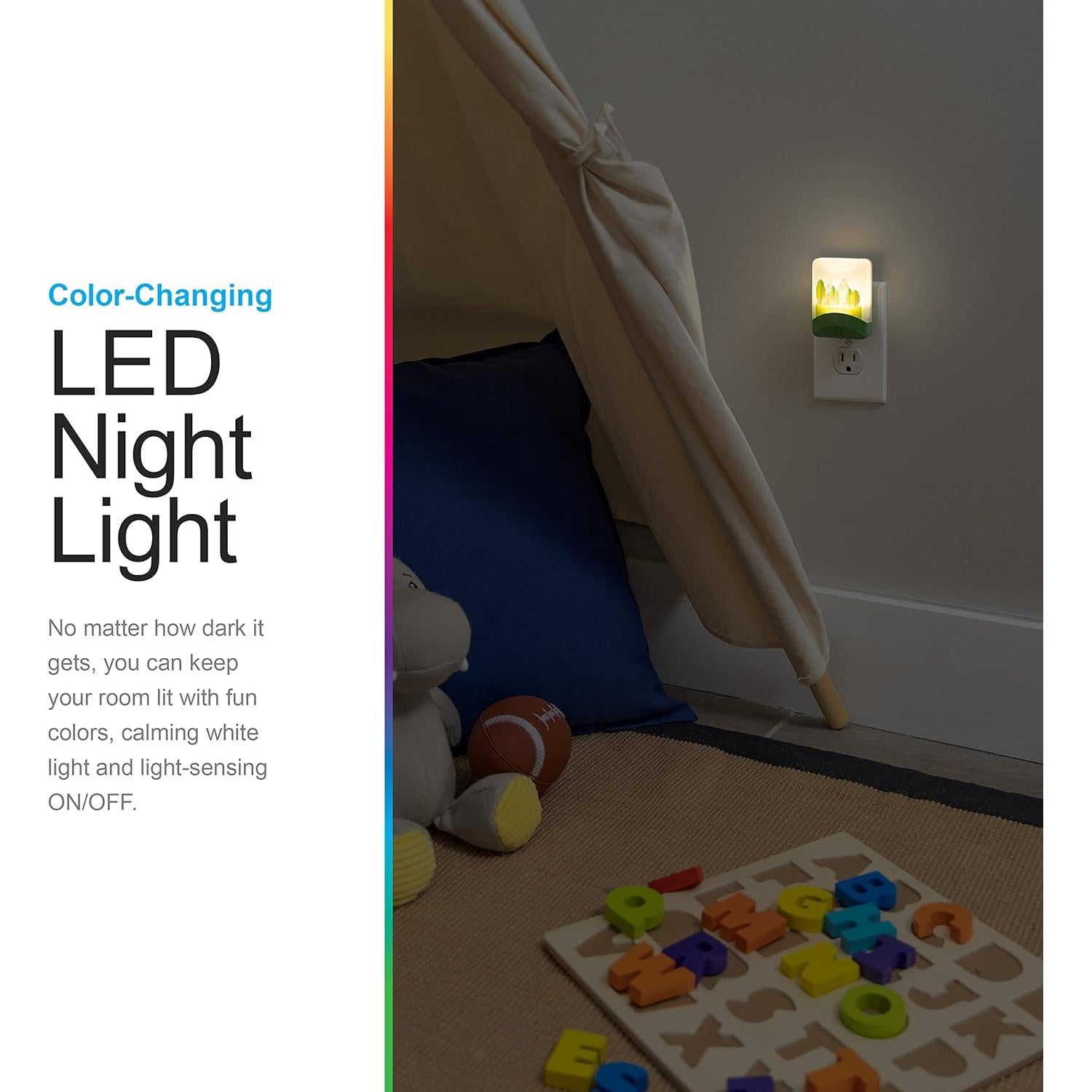 Luz Nocturna LED GE Multicolor con Sensor Crepúsculo 52711