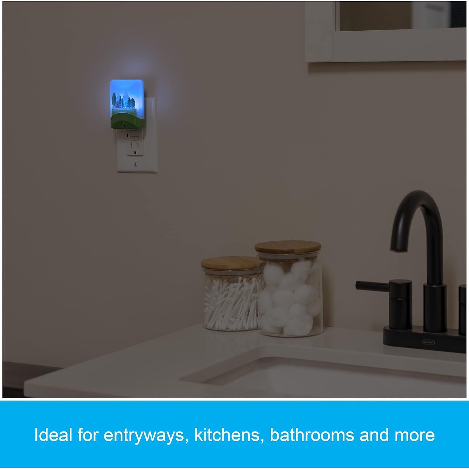 Luz Nocturna LED GE Multicolor con Sensor Crepúsculo 52711