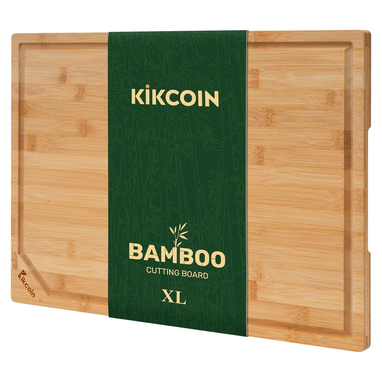 Tabla de Cortar de Bambú Kikcoin Extra Grande 43.9x30.5cm