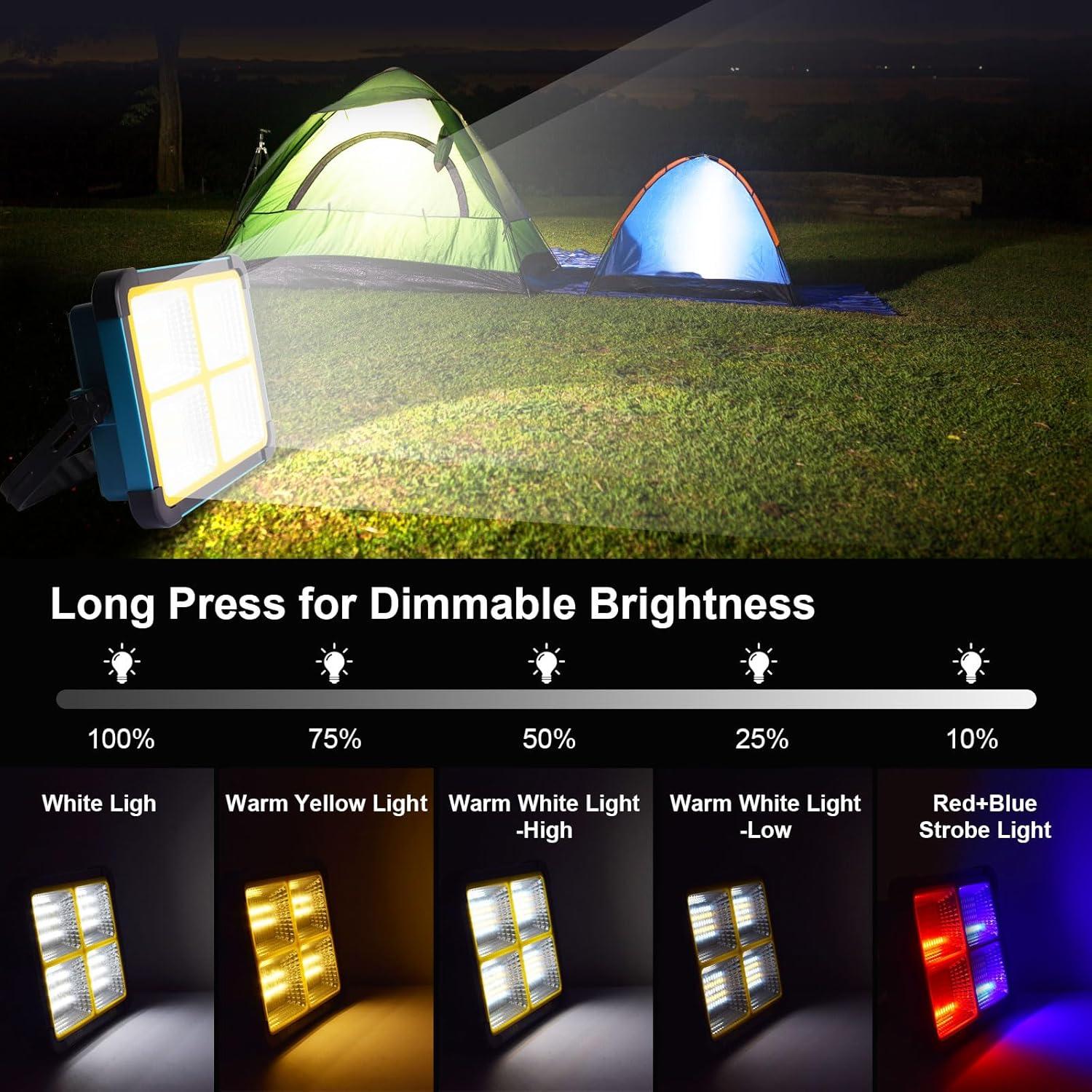 Luz de Trabajo Solar LED ErayLife 100W 10000LM Impermeable