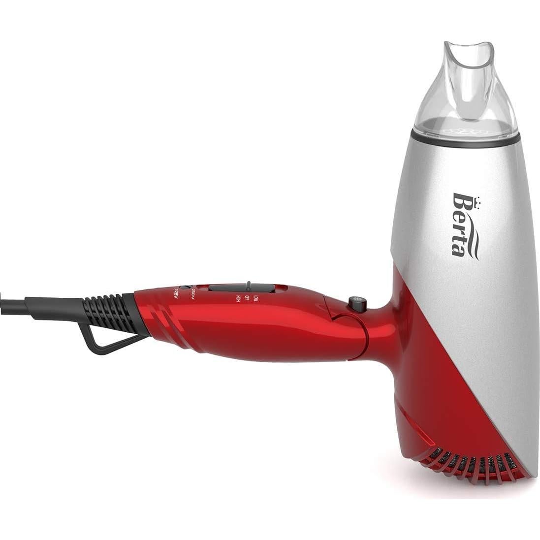 Secador de Pelo Berta 1875W Cerámico Iónico Plegable Rojo