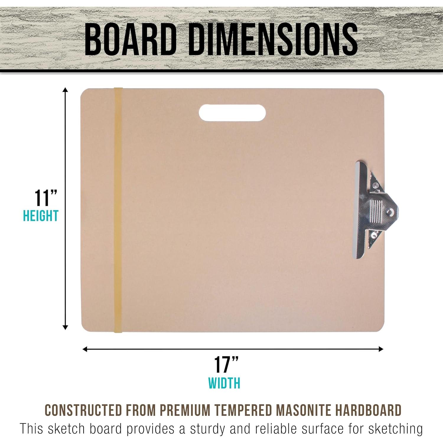 Tablero de Dibujo Portátil Suministro de Arte 27.94 x 43.18 cm