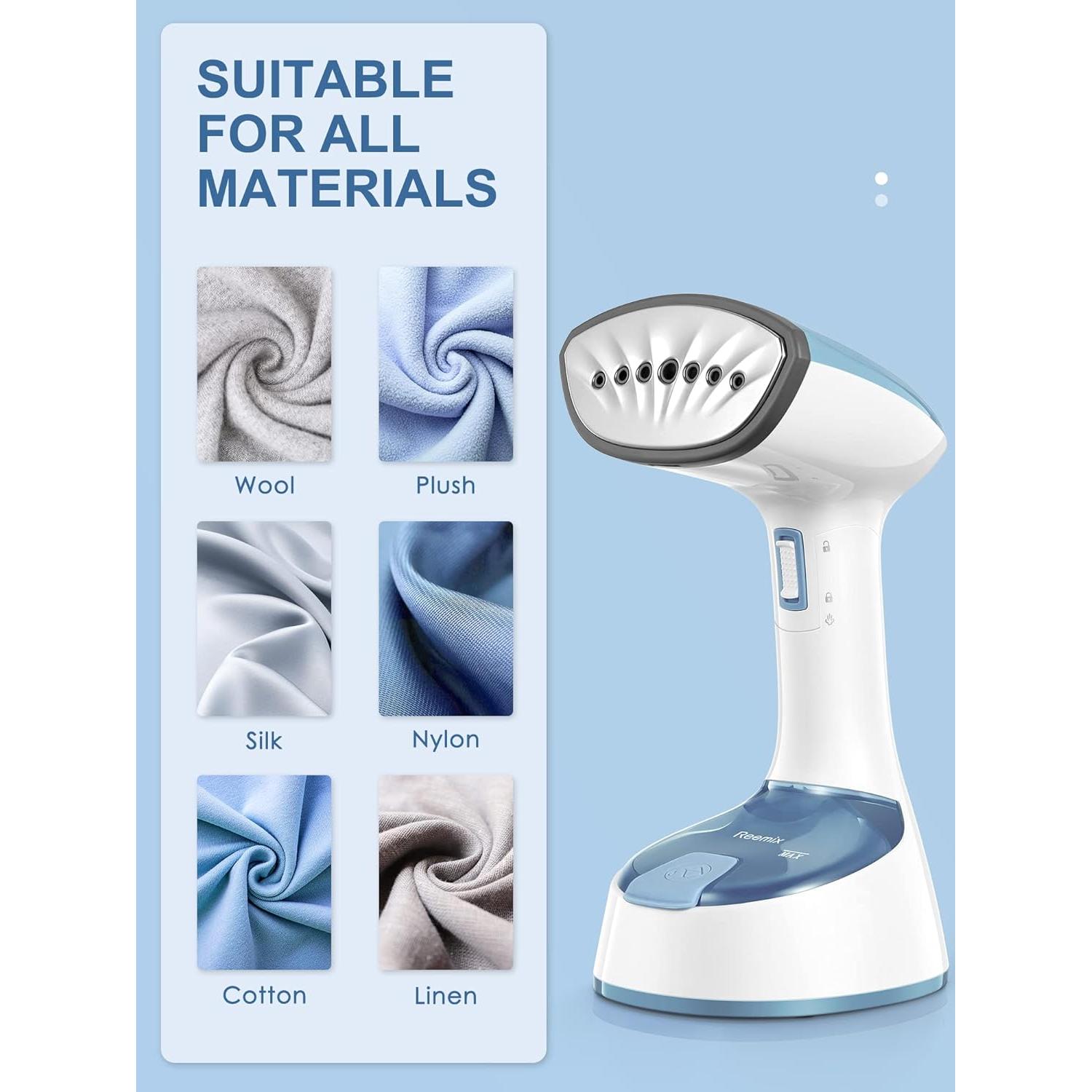 Vaporizador de Ropa Reemix 1200W Plegable Gris Azul