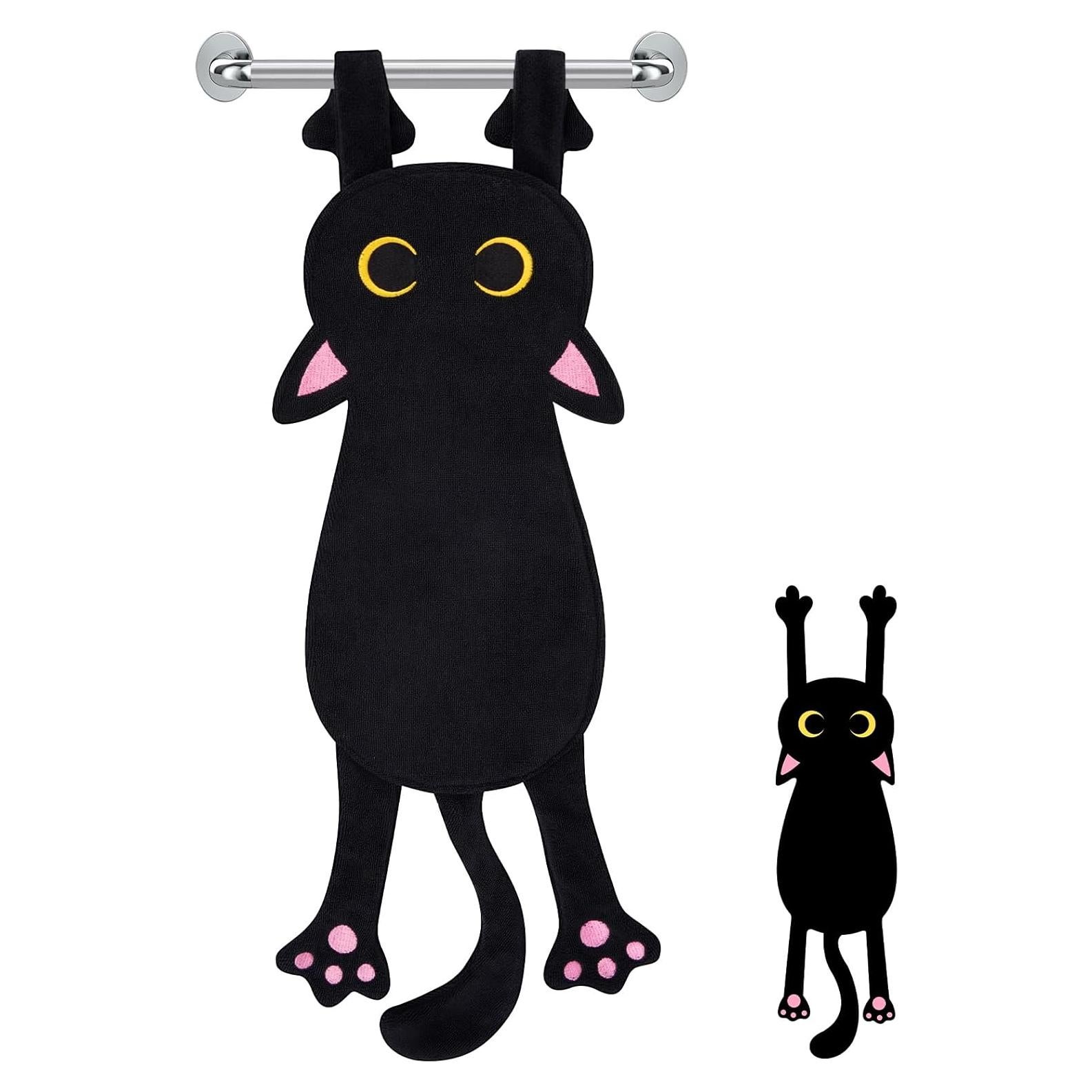 Toalla de Mano Gato Negro Prewplam - Absorbente y Suave