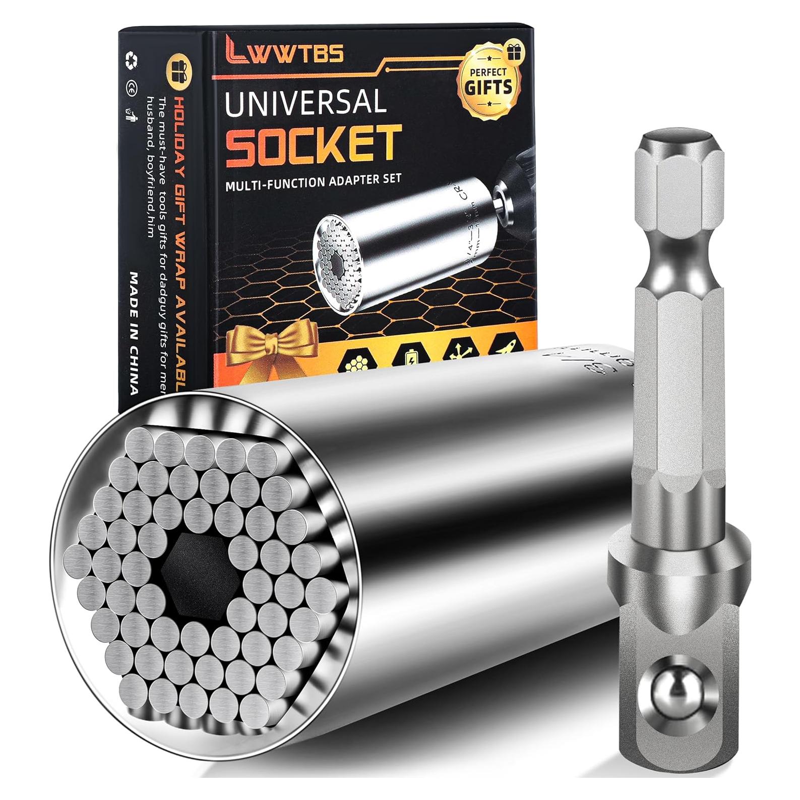 Juego de Socket Universal LWWTBS 7-19mm con Adaptador de Taladro