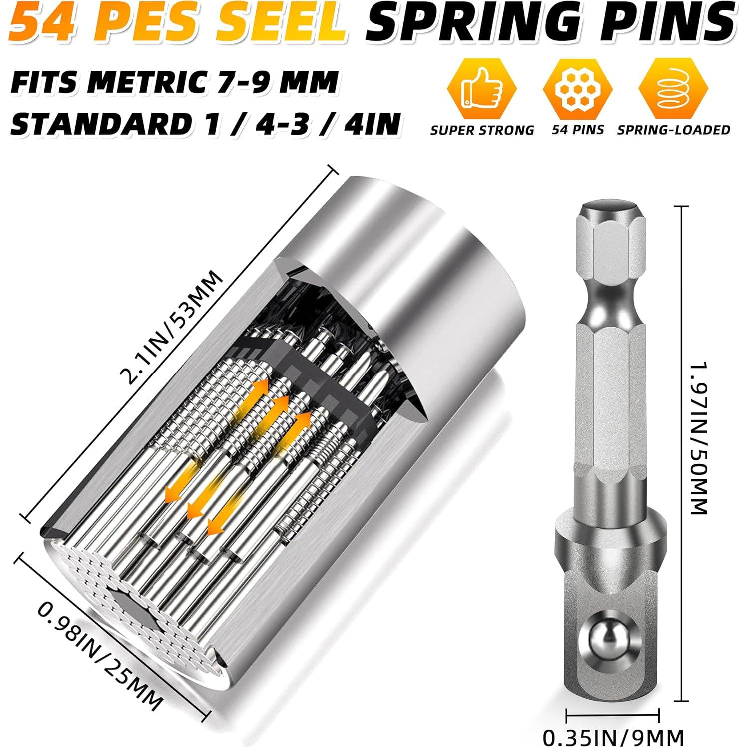 Juego de Socket Universal LWWTBS 7-19mm con Adaptador de Taladro